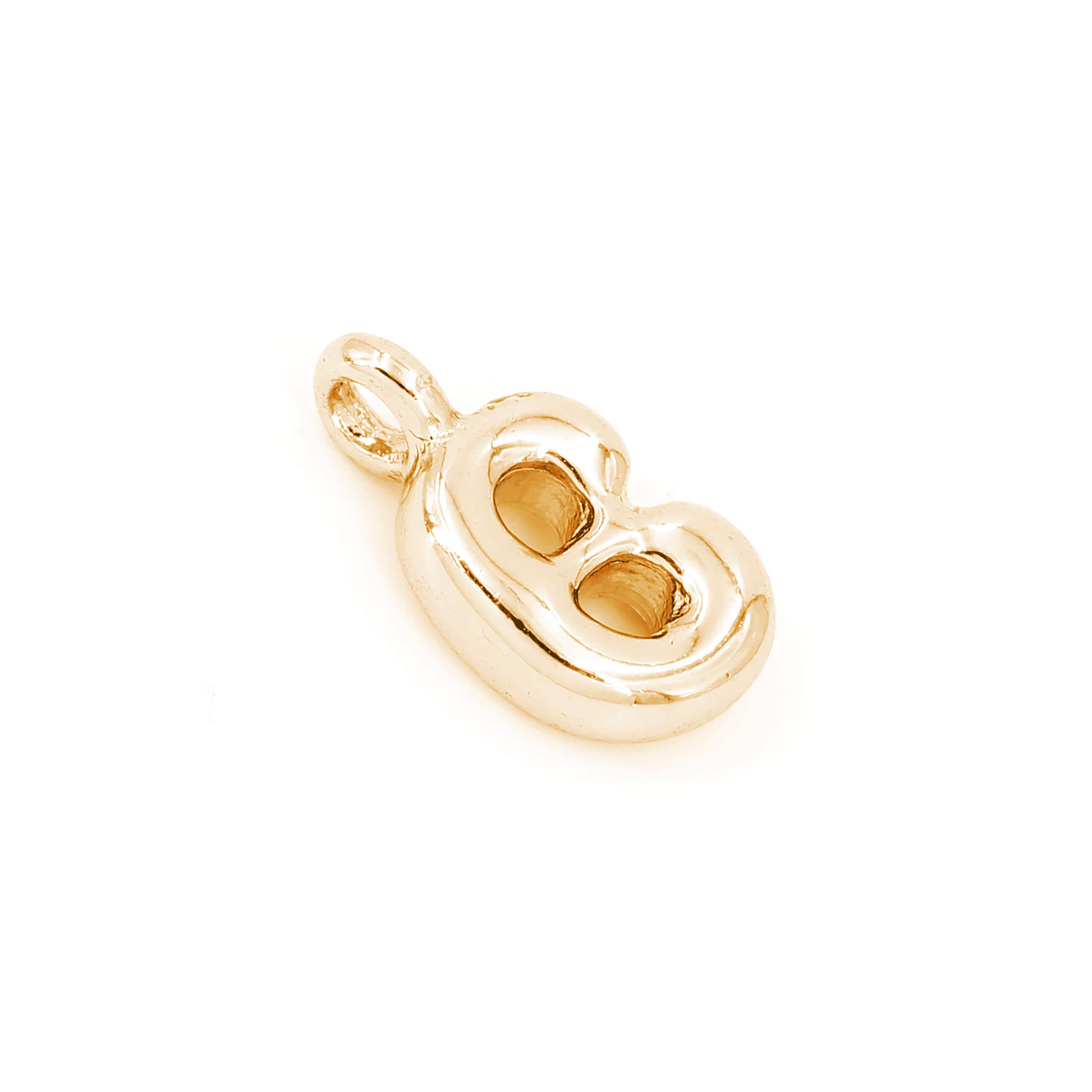 14K Gold Plated Metal Bubble Letter Charm by Bead Landing