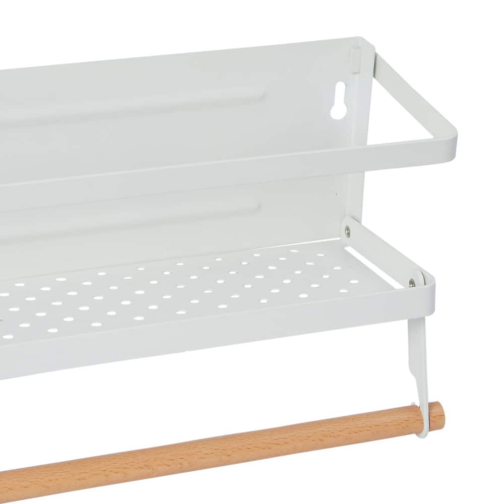 Household Essentials 12" Metal Spice Rack with Paper Towel Holder