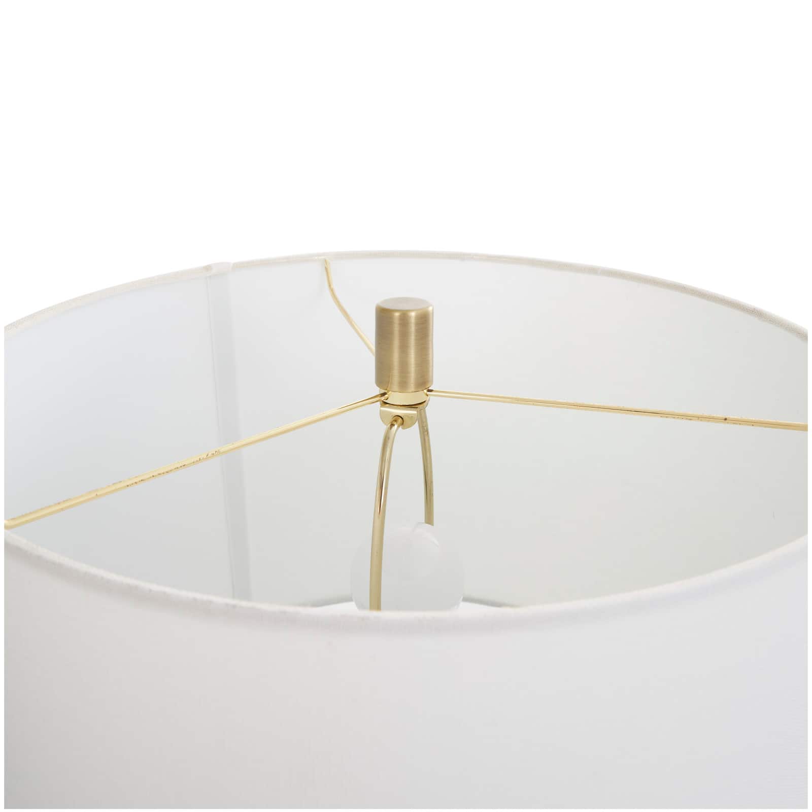 2ft. Gold Metal Abstract Tiered Pillar Accent Lamp with Glass Base