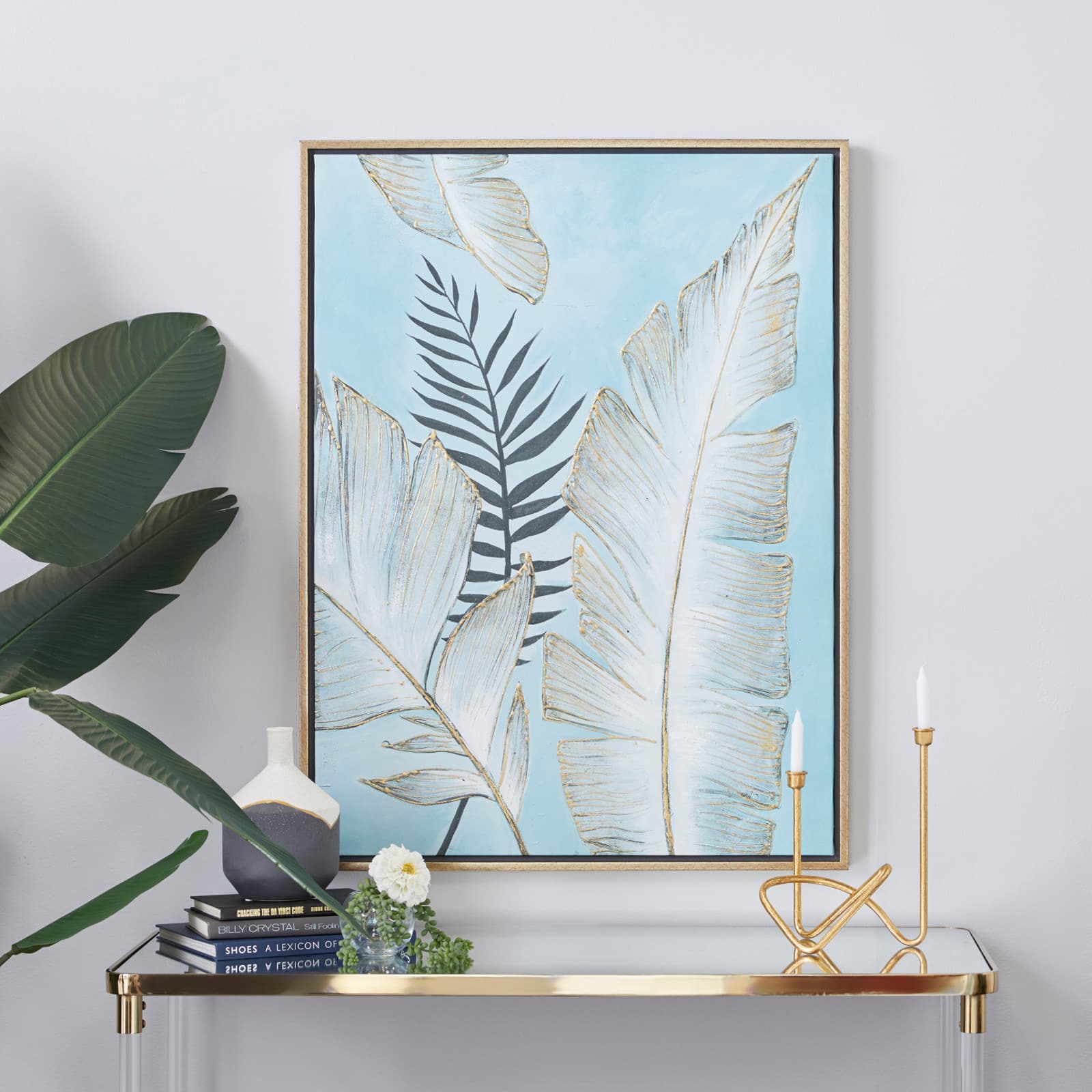 Blue Canvas Coastal Style Wall Art, 40" x 30" x 1"