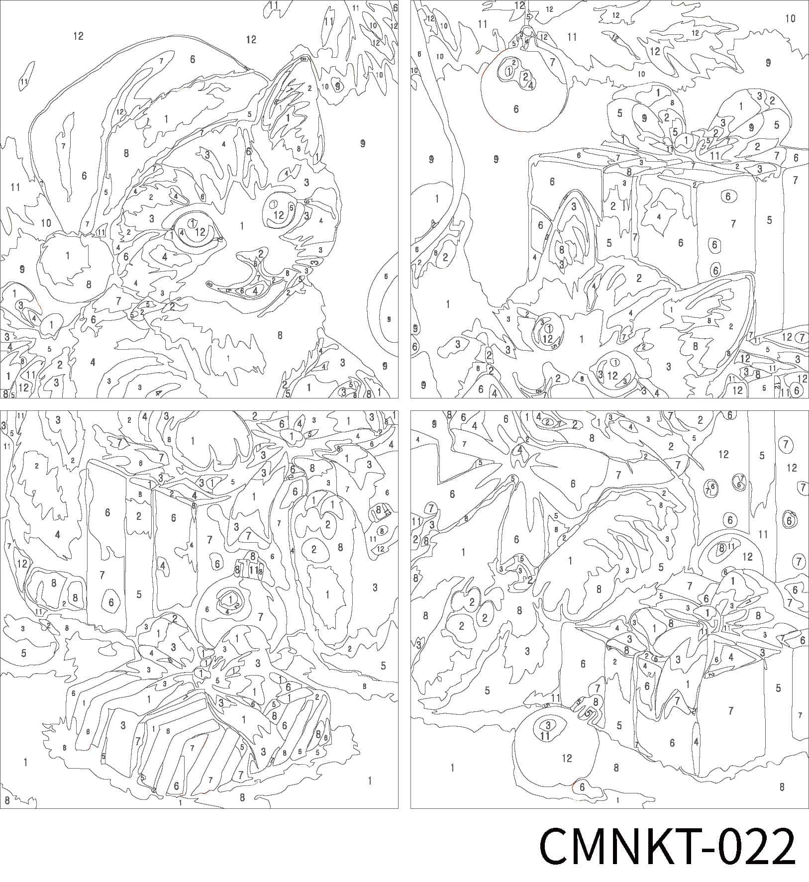 Christmas Kittens Paint-by-Number Gallery Mini Kit by Artist's Loft®