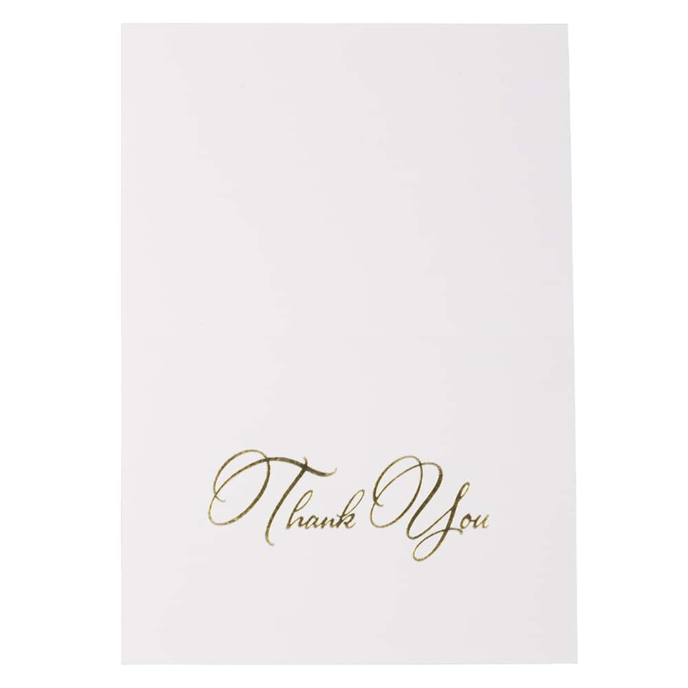 JAM Paper Thank You Card Set with Gold Script