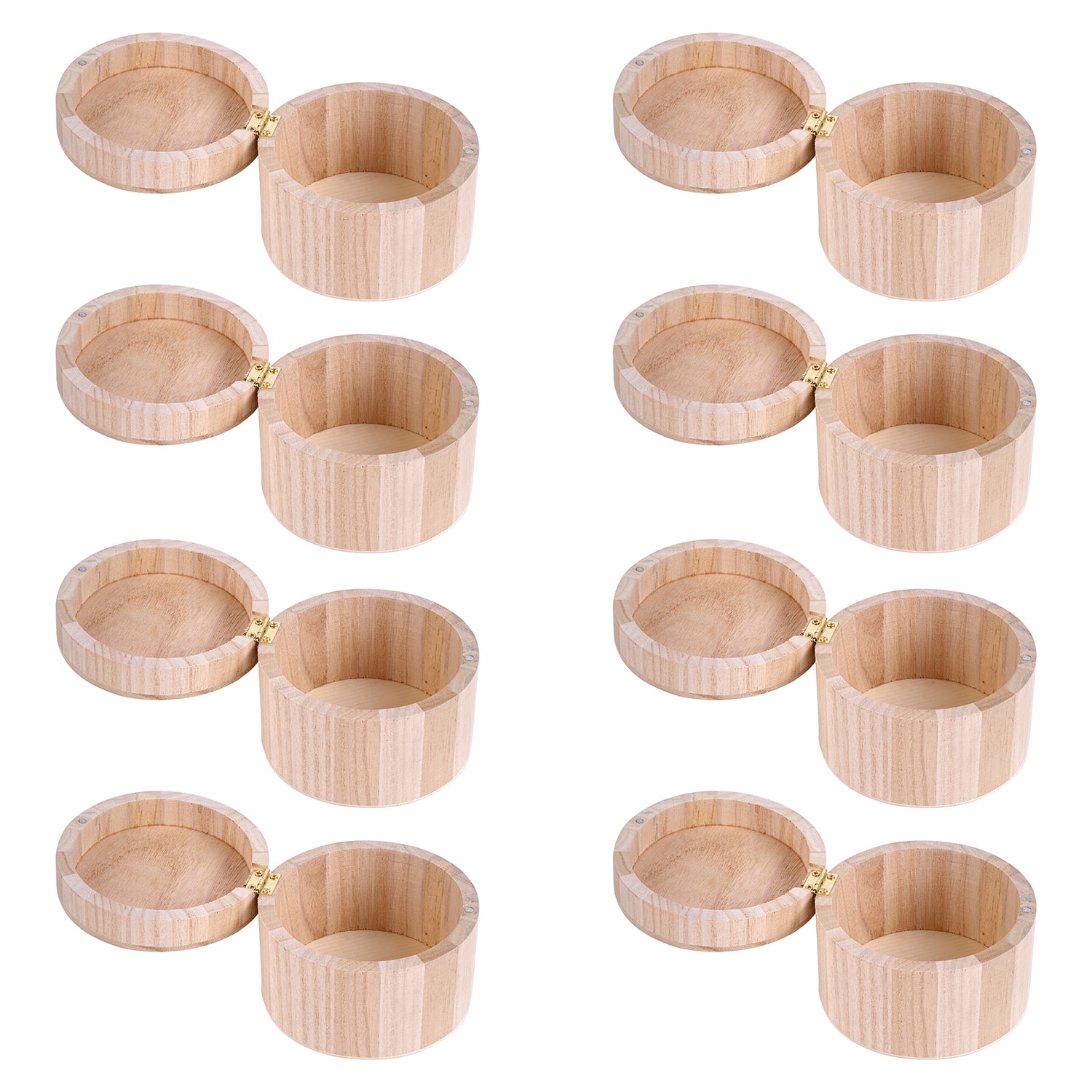 8 Pack: 4" Round Wood Box by Make Market®