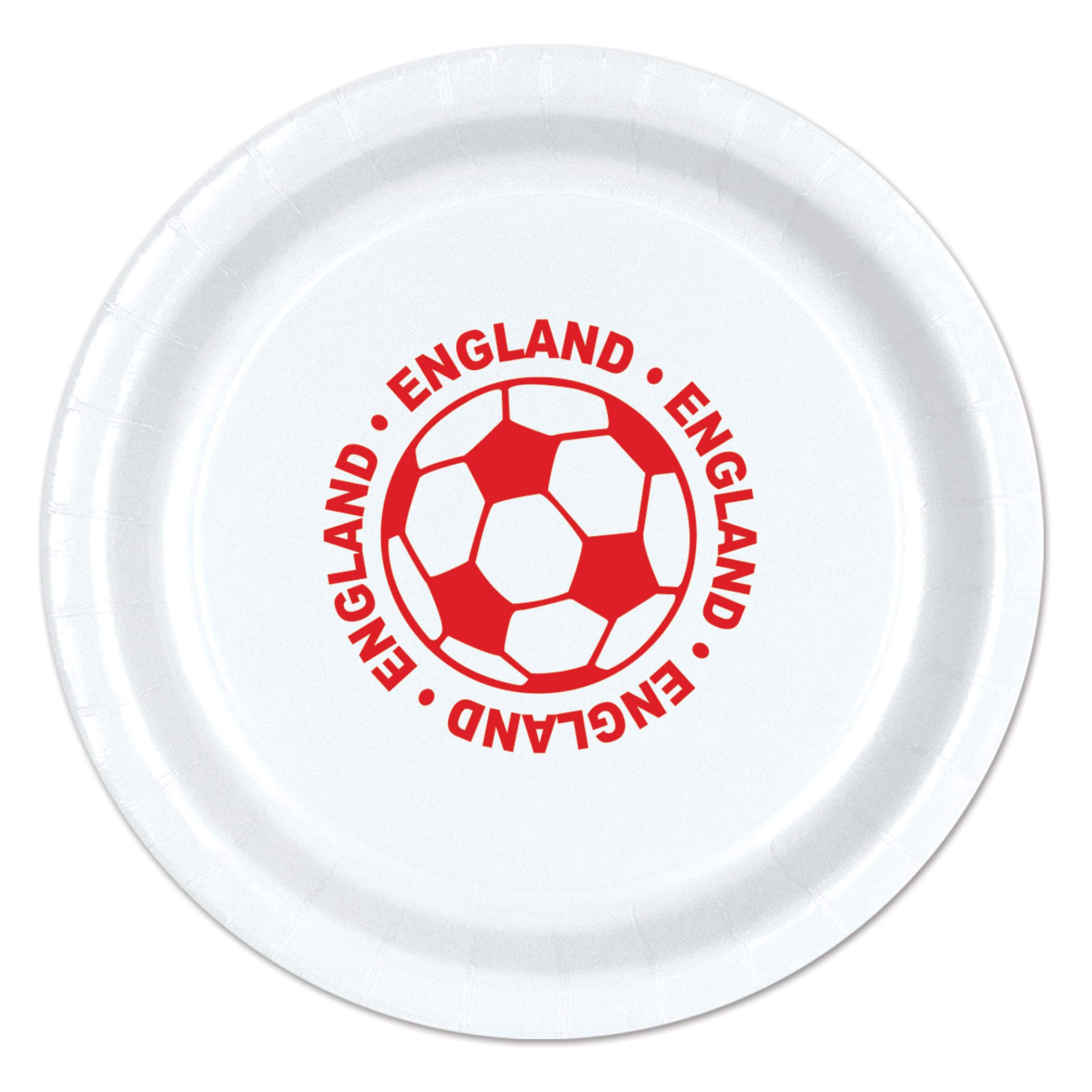 9" England Soccer Plates, 16ct.