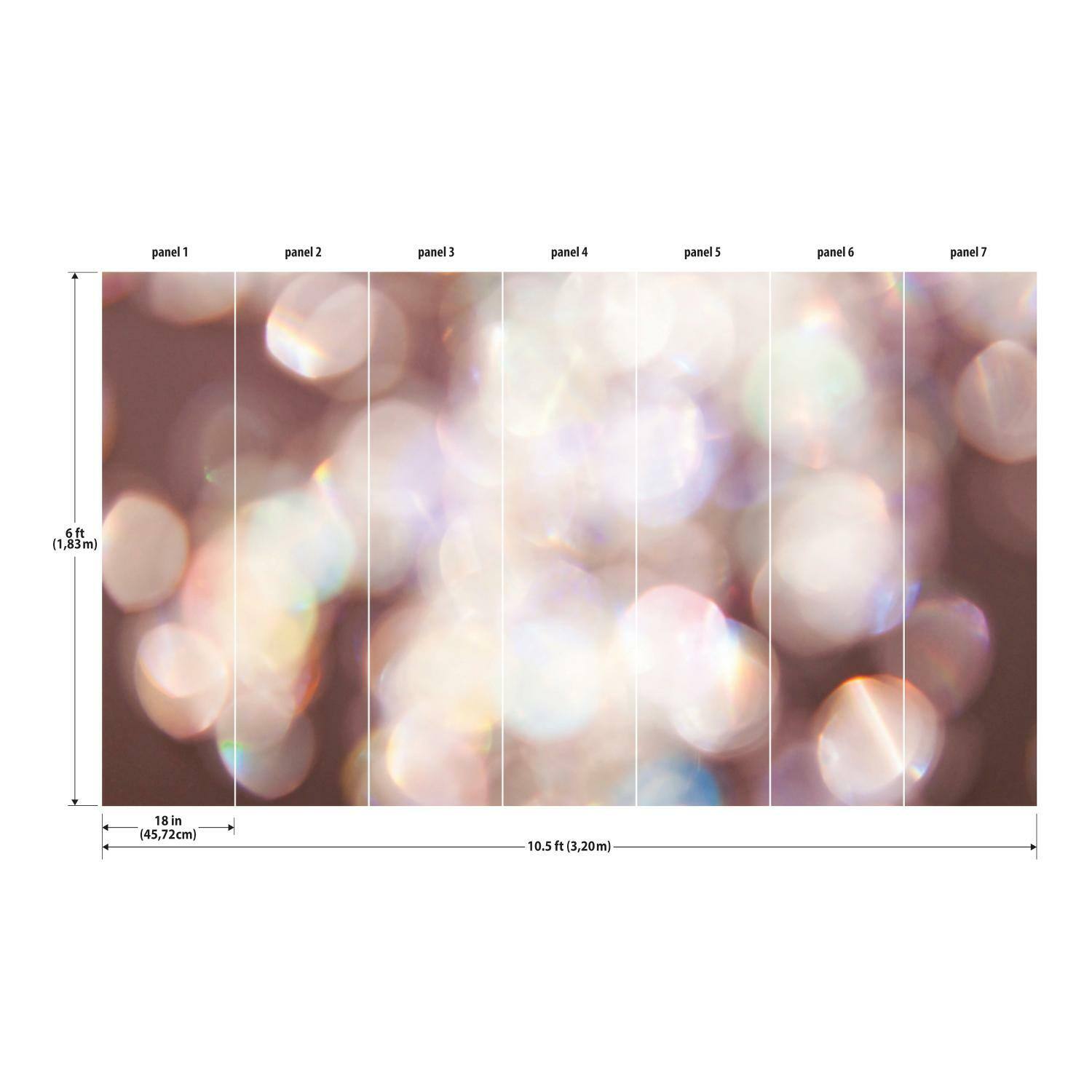 RoomMates Shimmering Dots Mural Peel & Stick Wallpaper