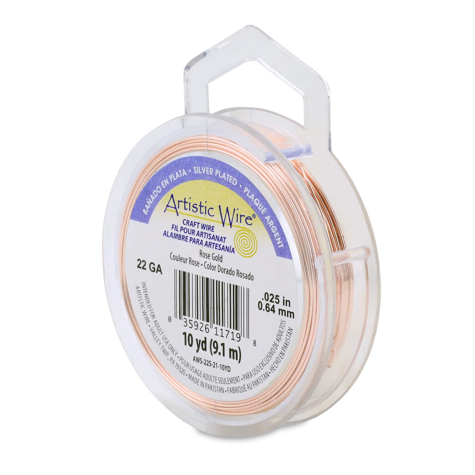 Artistic Wire® 22 Gauge Silver Plated Tarnish Resistant Colored Copper Craft Wire, 10yd.