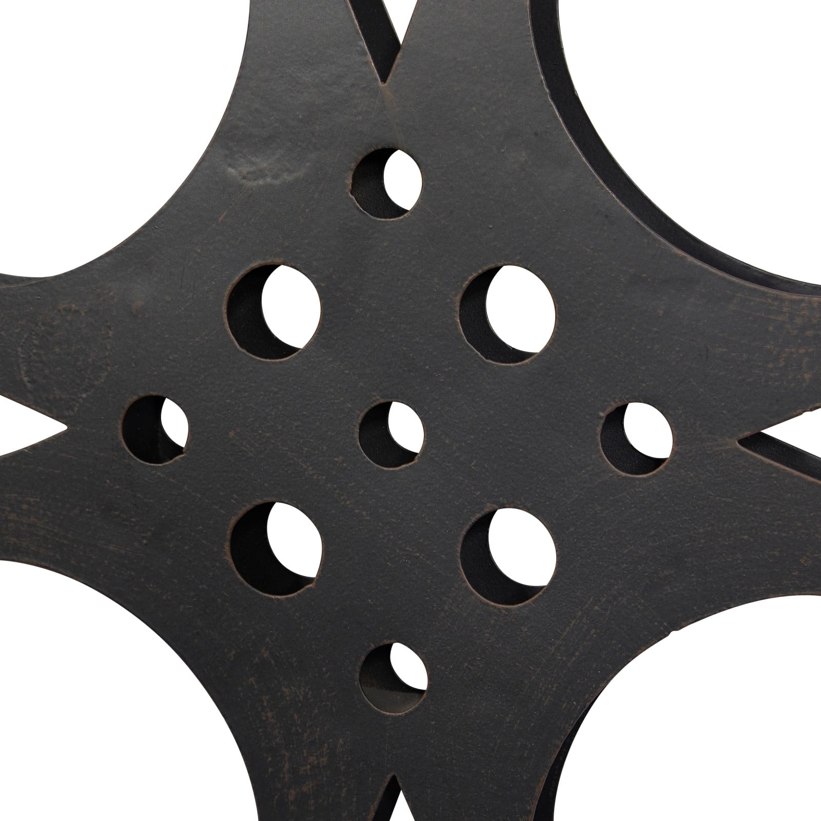 Gray Round Metal Industrial Wall Décor