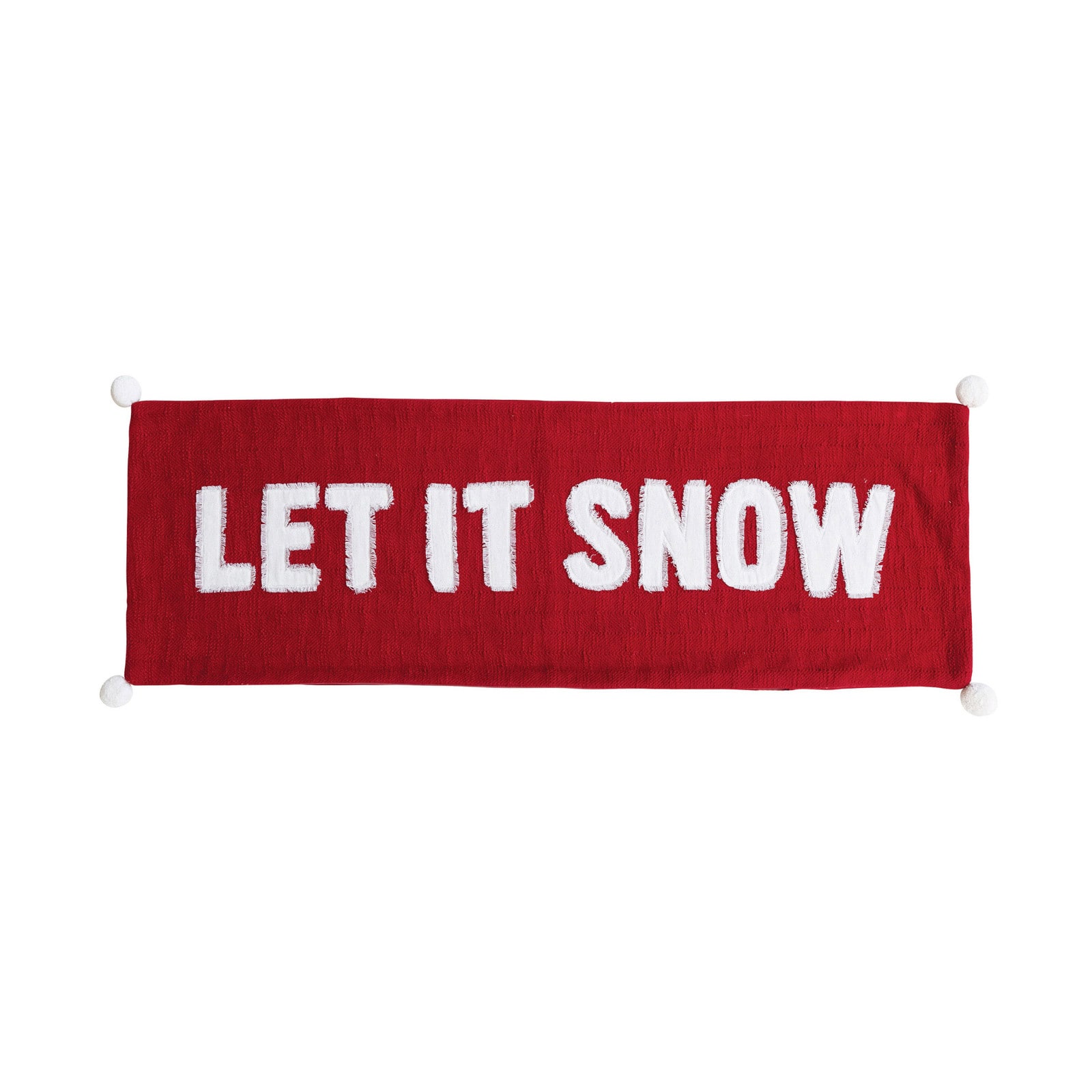Hello Honey® 36" Let it Snow Woven Cotton Lumbar Pillow