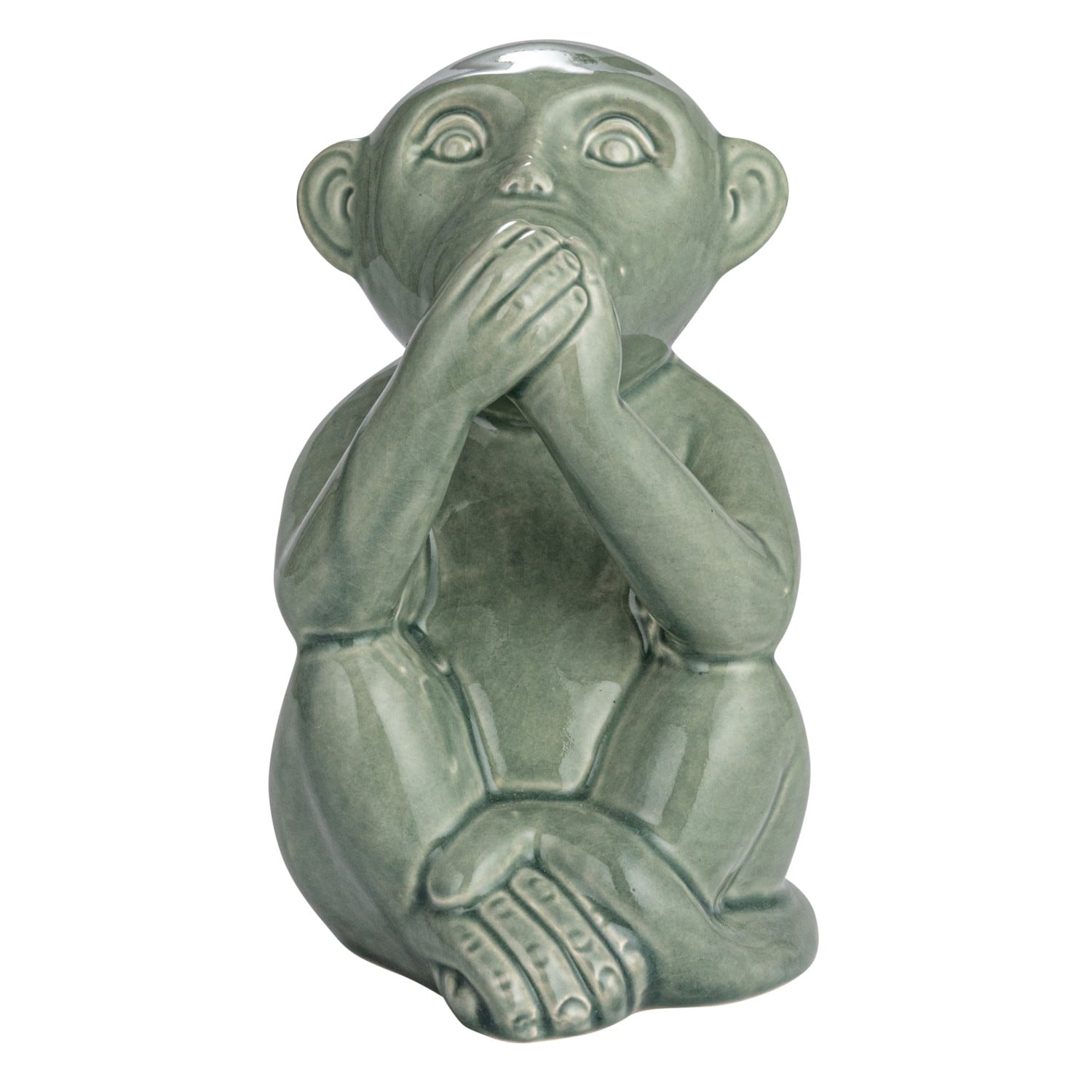 Hello Honey® Green Hear No Evil Stoneware Monkey Décor Accent Set
