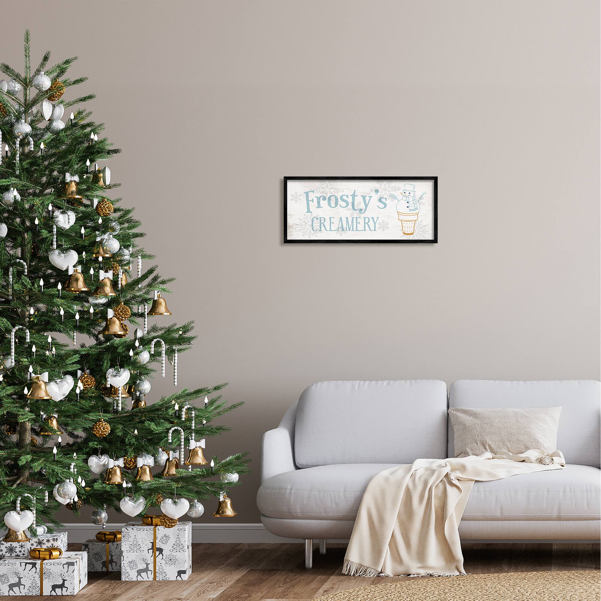 Stupell Industries Frosty's Creamery Winter Ice Cream Framed Giclee Art