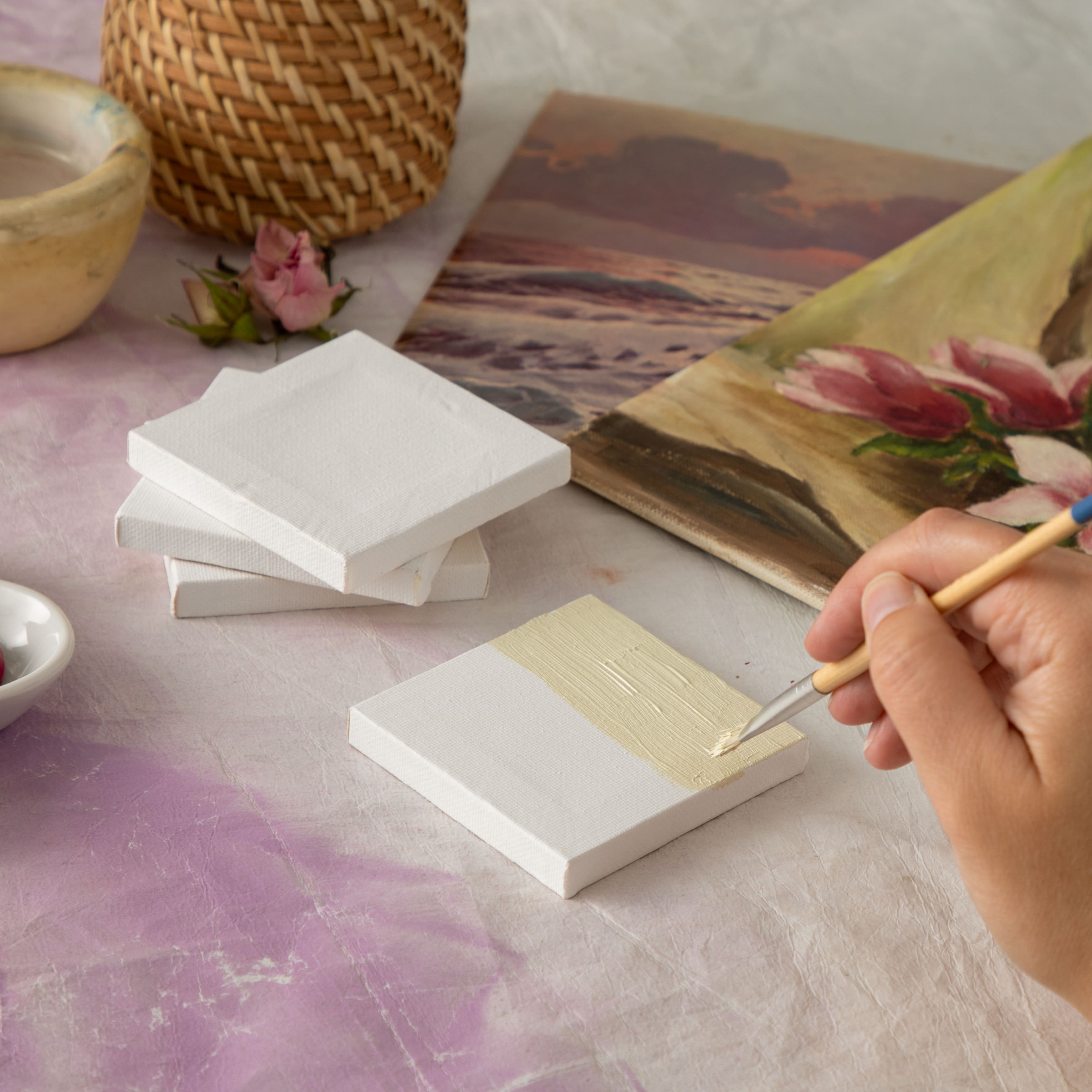 12 Packs: 4 ct. (48 total) 3" x 3" Mini Canvas by Artist's Loft™  Necessities™