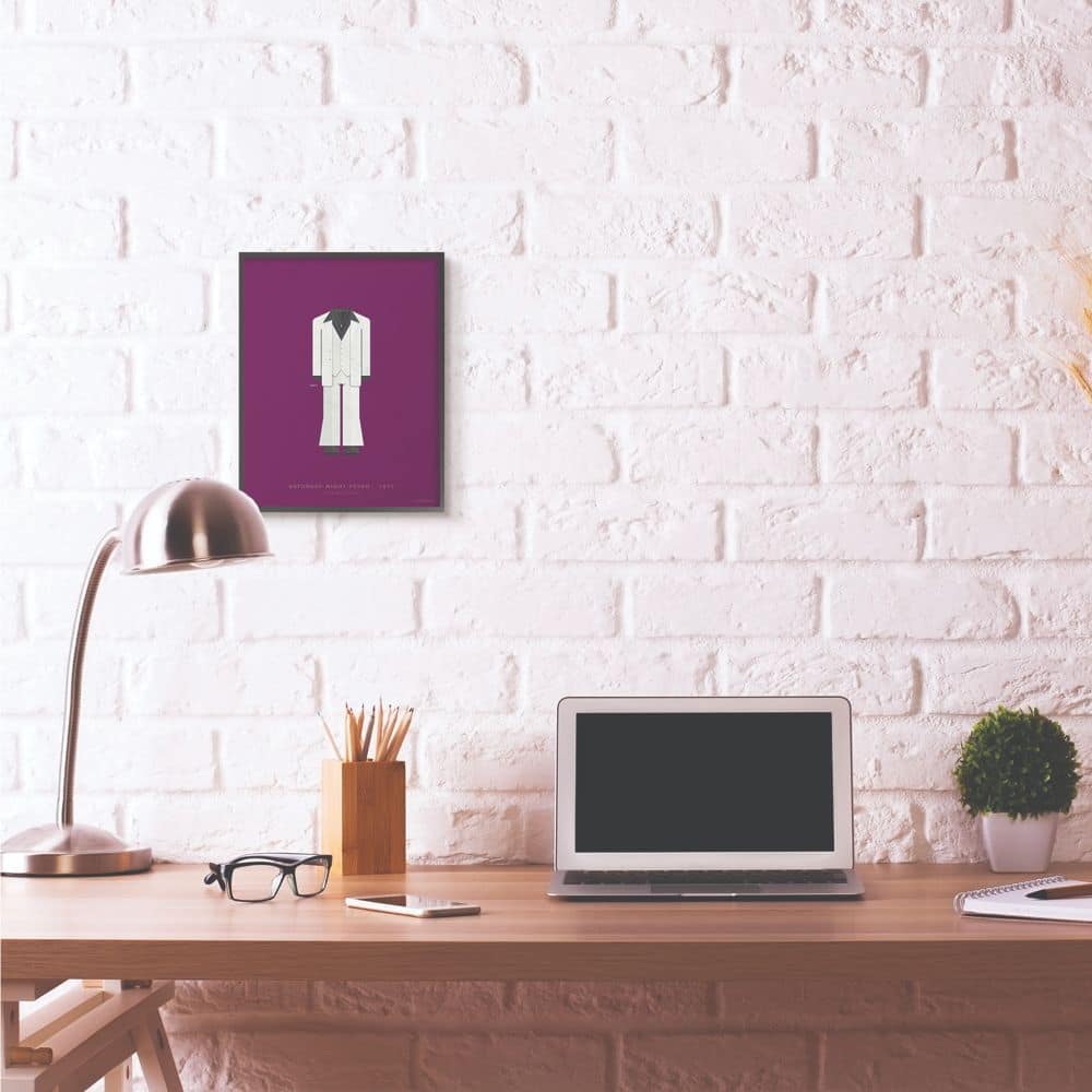 Stupell Industries Saturday Night Fever Minimalist Illustration Black Framed Wall Art
