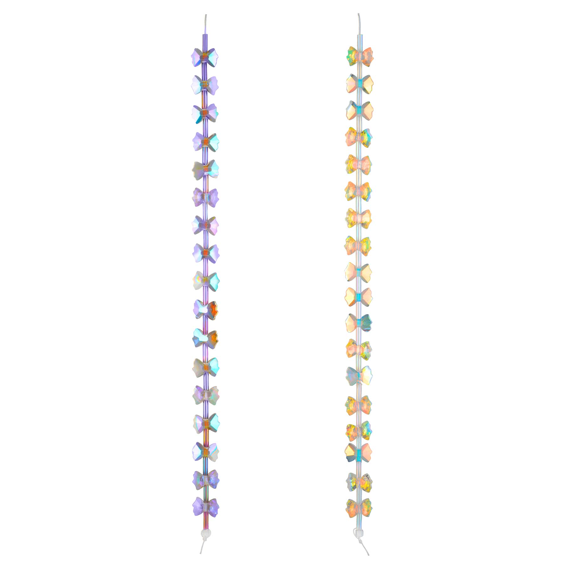 9.5mm Purple & Yellow AB Glass Bow Beads, 35ct. by Bead Landing™