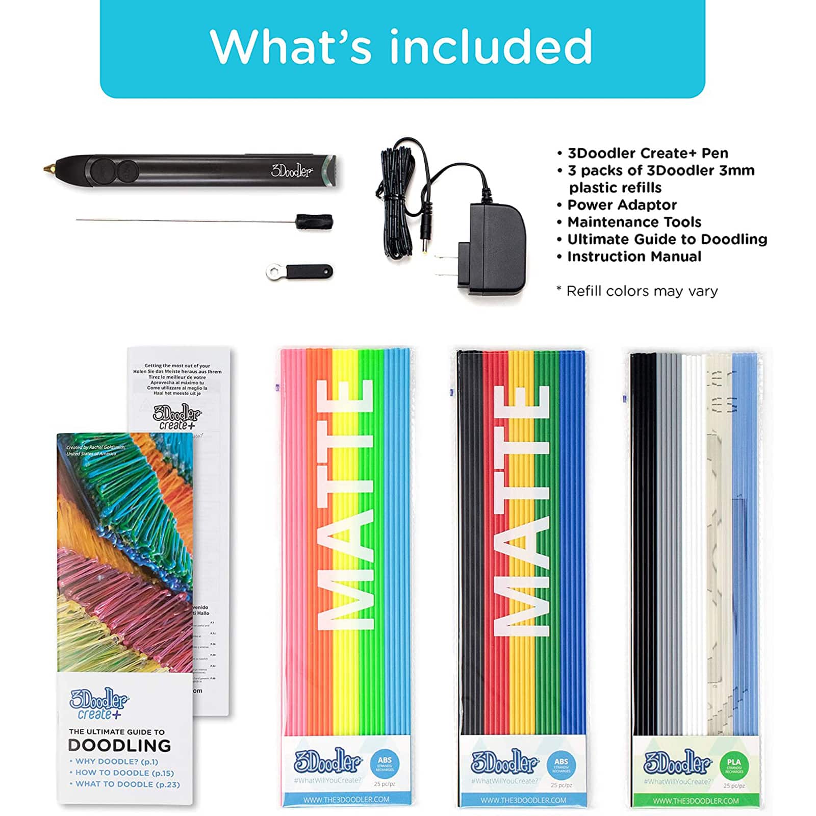 3Doodler Create+ Essentials 3D Printing Pen Set