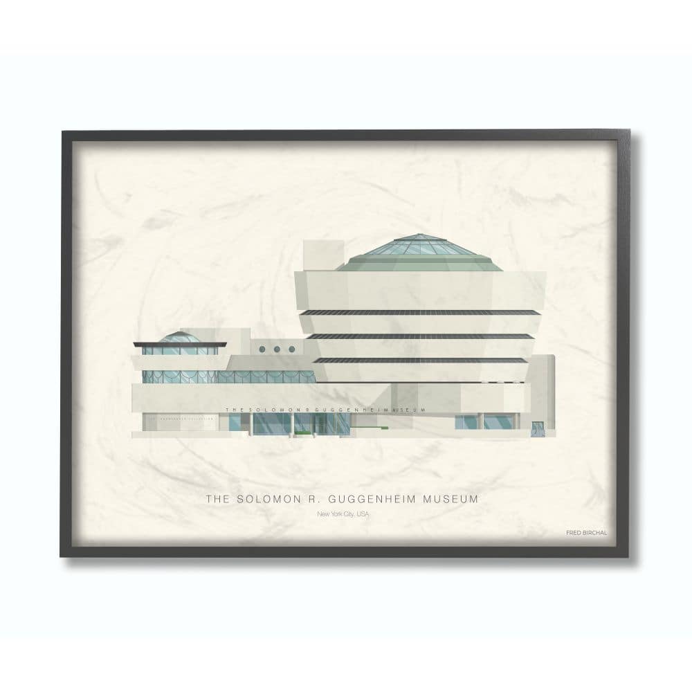 Stupell Industries Guggenheim Wall Art in Black Frame