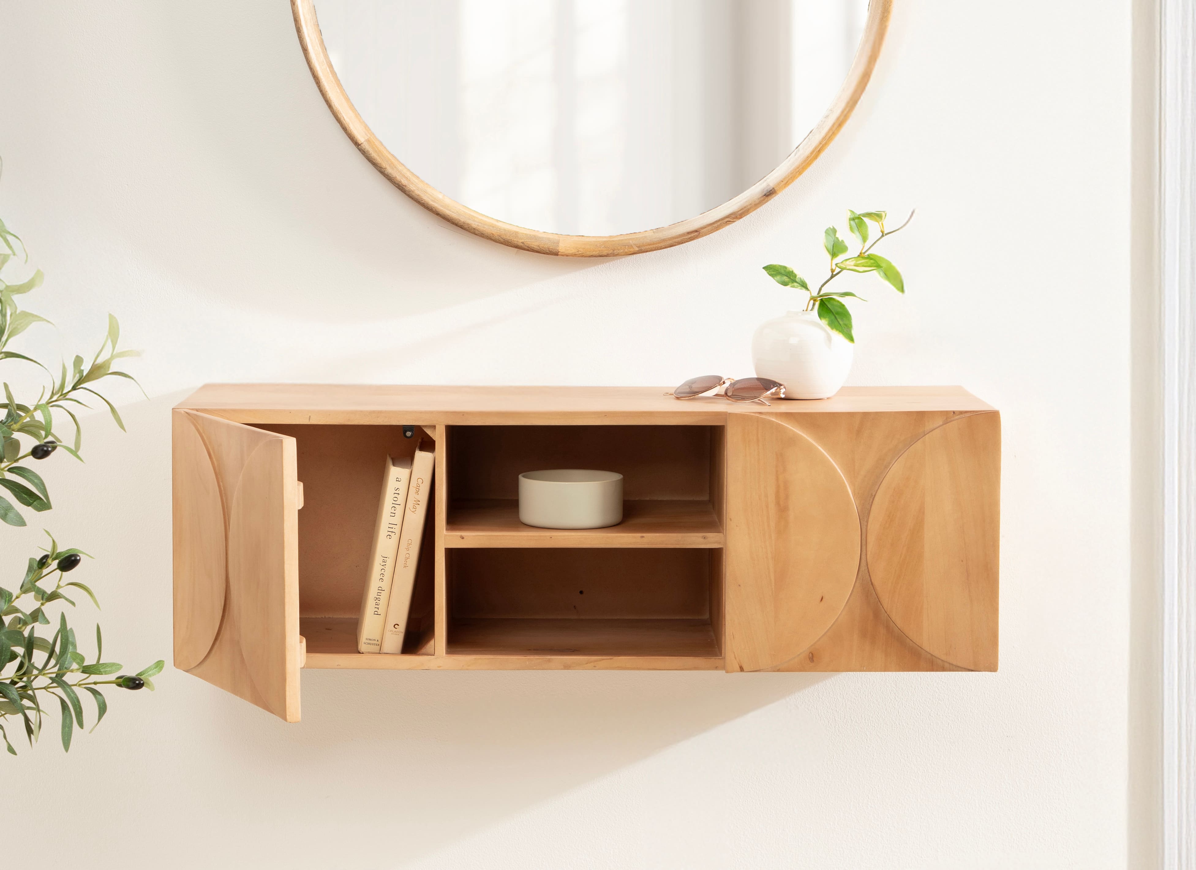 Kate and Laurel Townsend Floating Media Wall Cabinet