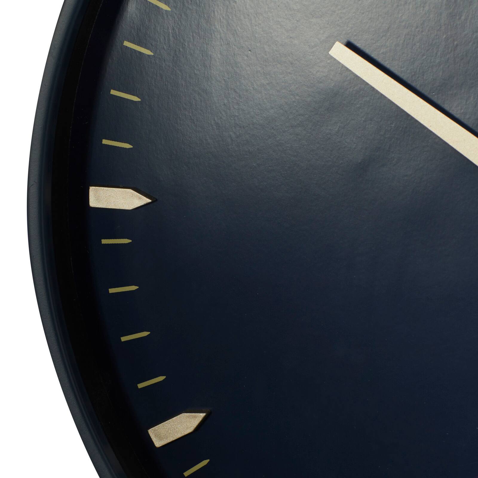 Black Glass Contemporary Wall Clock, 20" x 20" x 3"