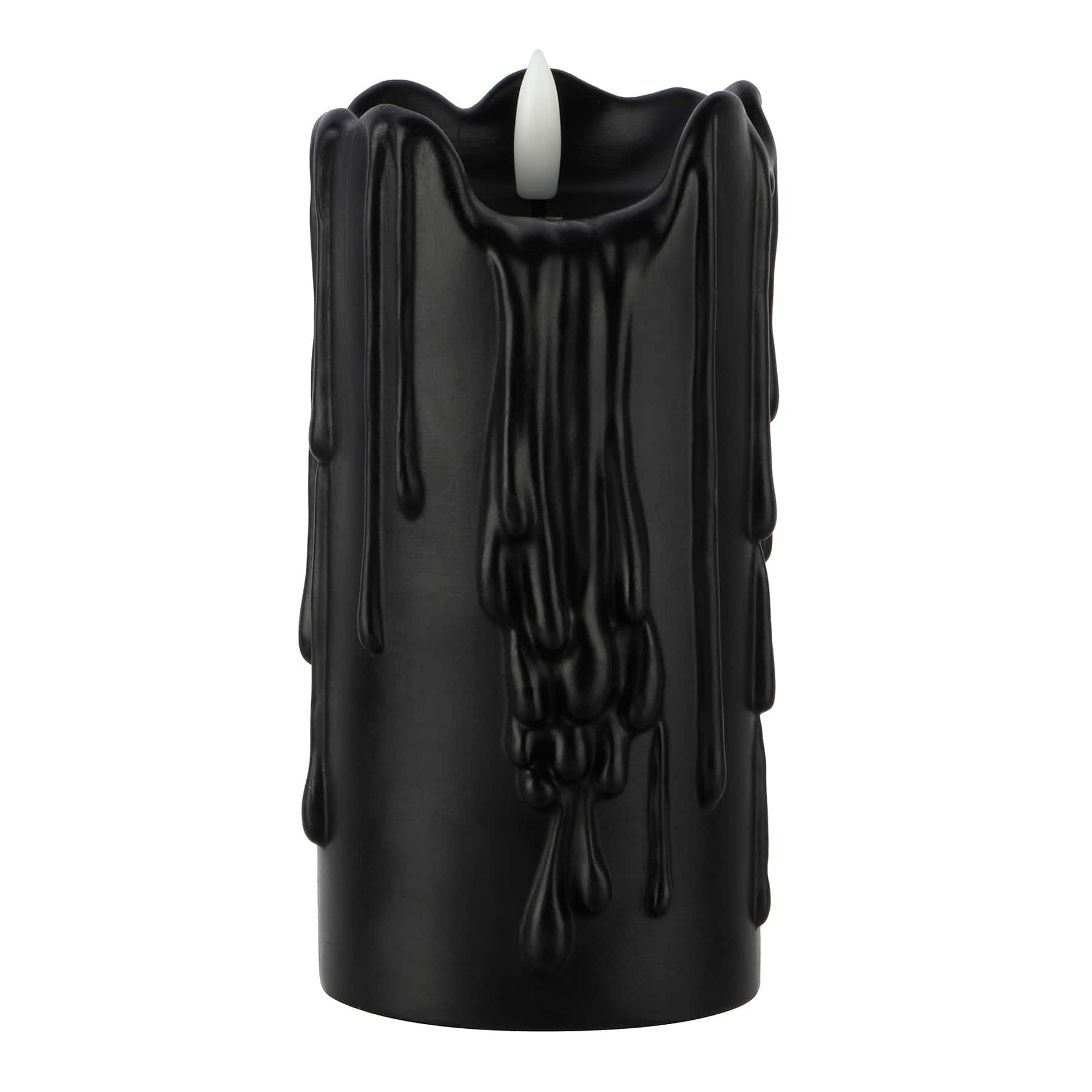 Black Dripping LED Pillar Candle by Ashland