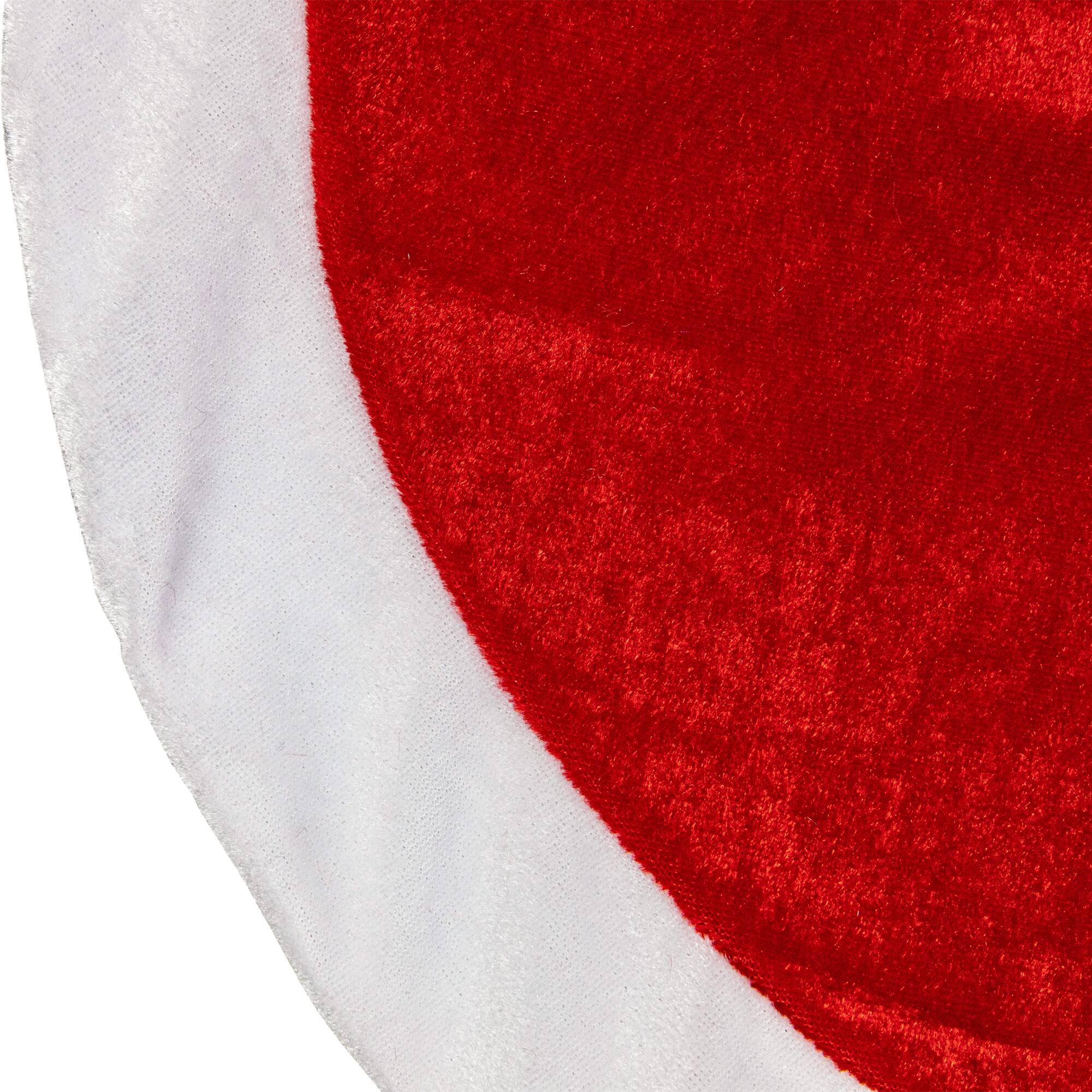 18" Red & White Velveteen Mini Tree Skirt