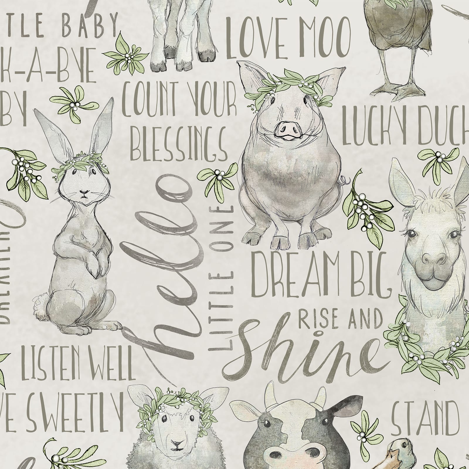Springs Creative Count Your Blessings Cotton Fabric
