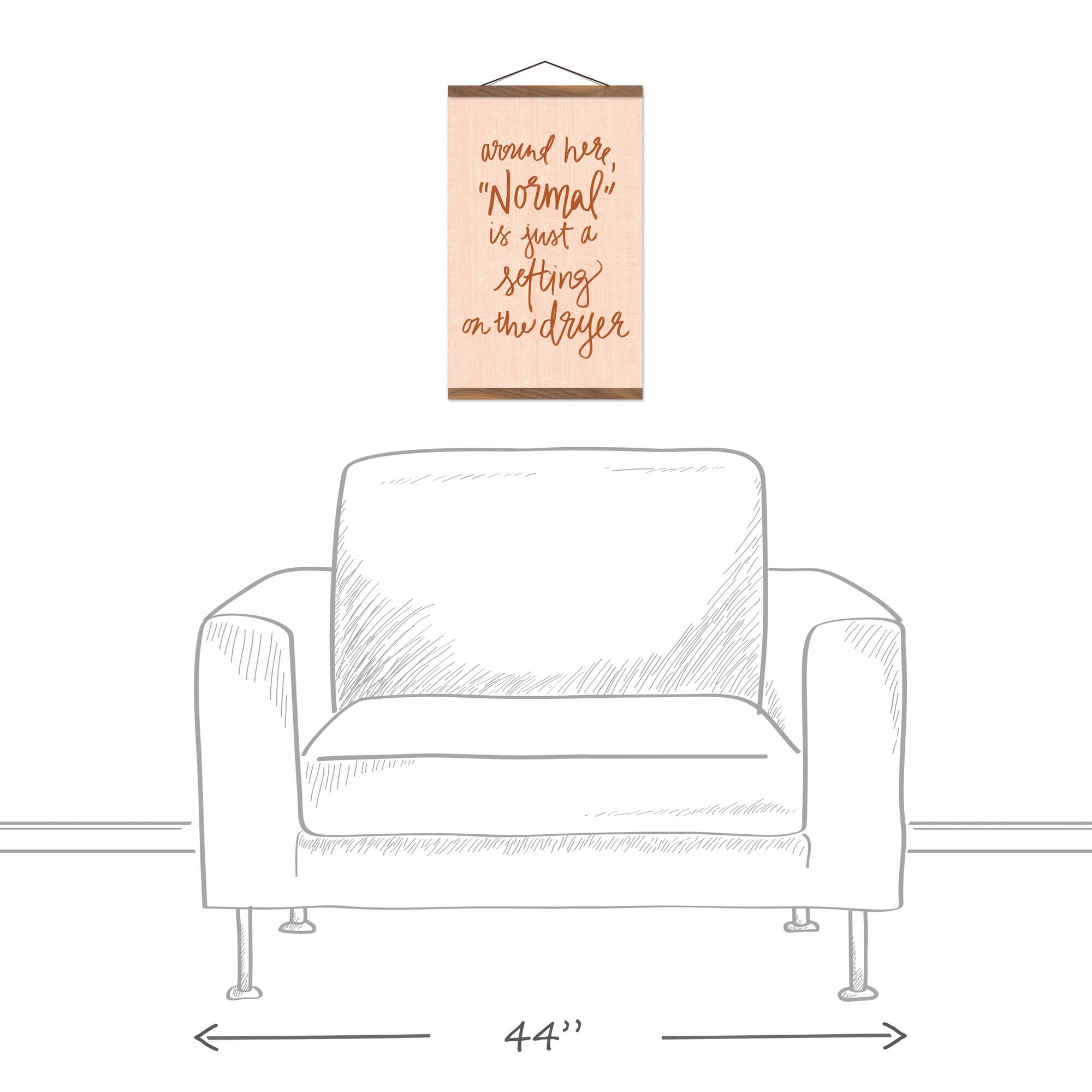 Normal Dryer Setting 12" x 18" Teak Hanging Canvas