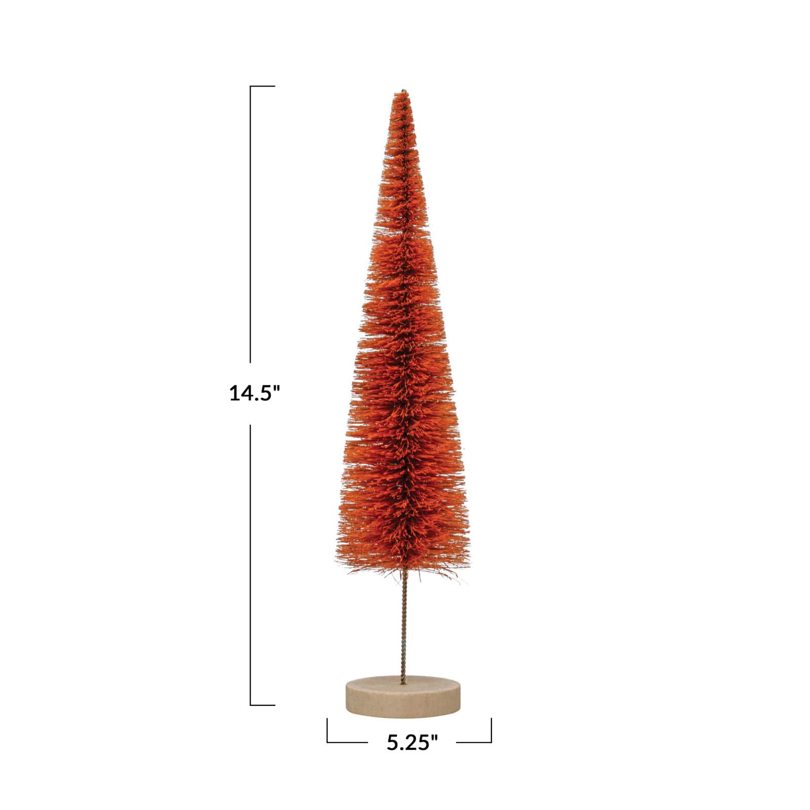 Hello Honey® 14.5" Mulberry Sisal Bottle Brush Tree with Wood Base