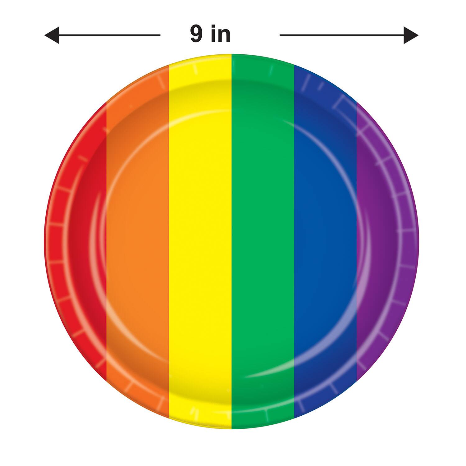 Beistle Rainbow Paper Plates