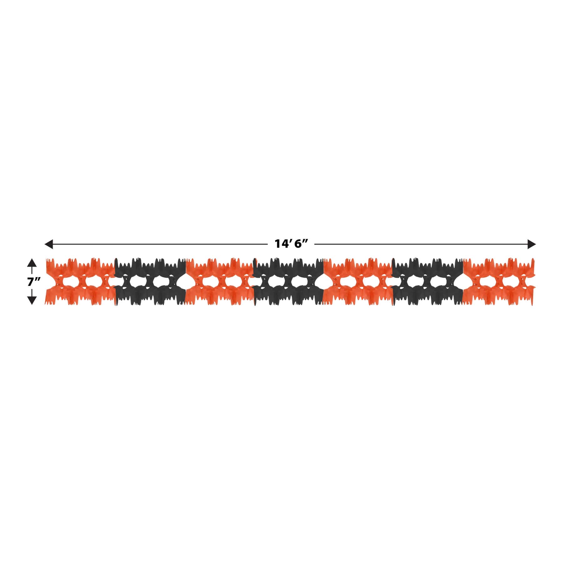 Beistle 14.5ft. Orange & Black Pageant Garlands, 2ct.