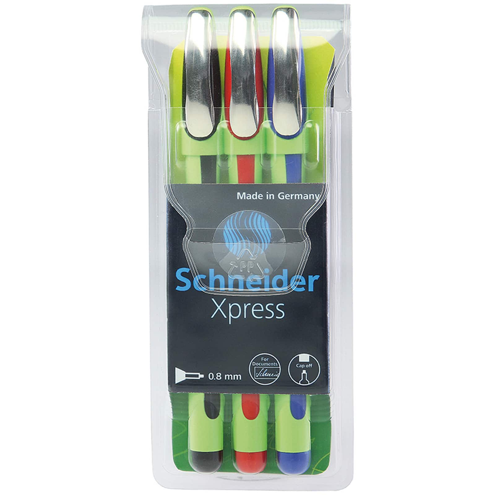 Schneider® Xpress 0.8mm Fiber Tip Fineliner Pen Set, 3ct.