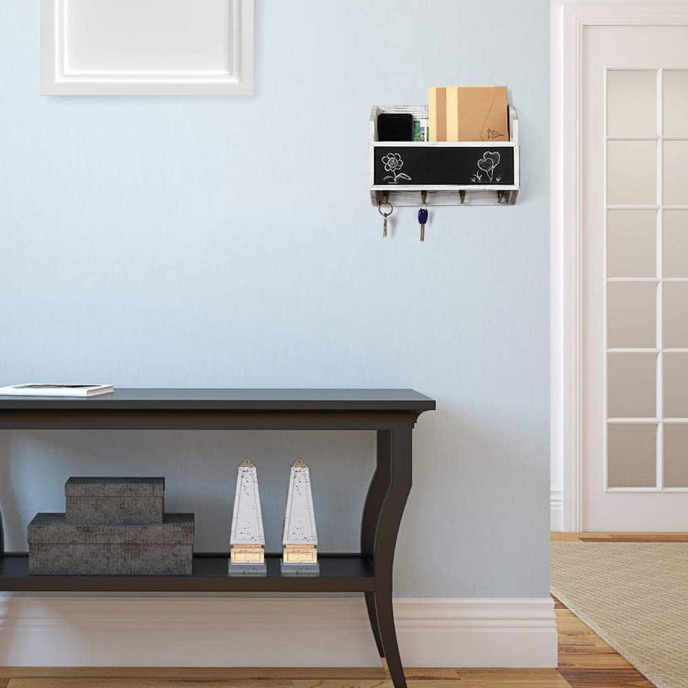 NEX™ Wall Mount Mail & Key Holder Organizer with Chalkboard Surface