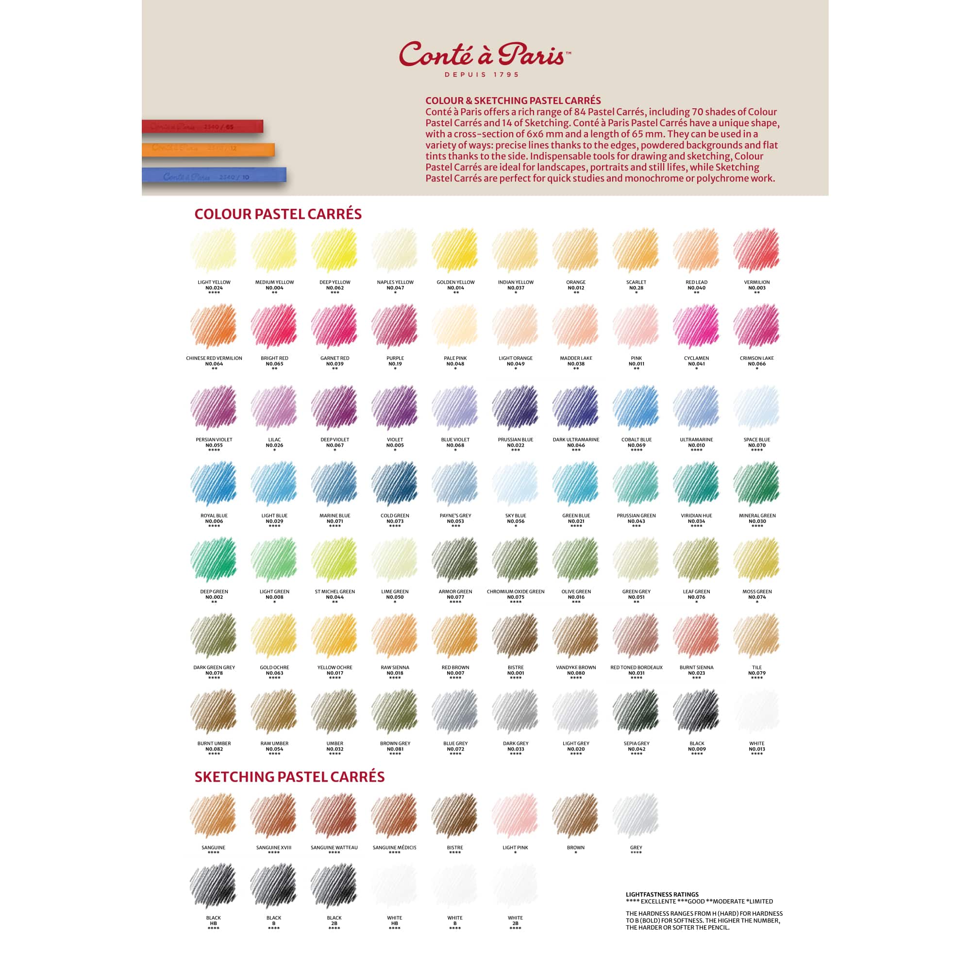 Conté à Paris™ Sketching Pastel Carrés