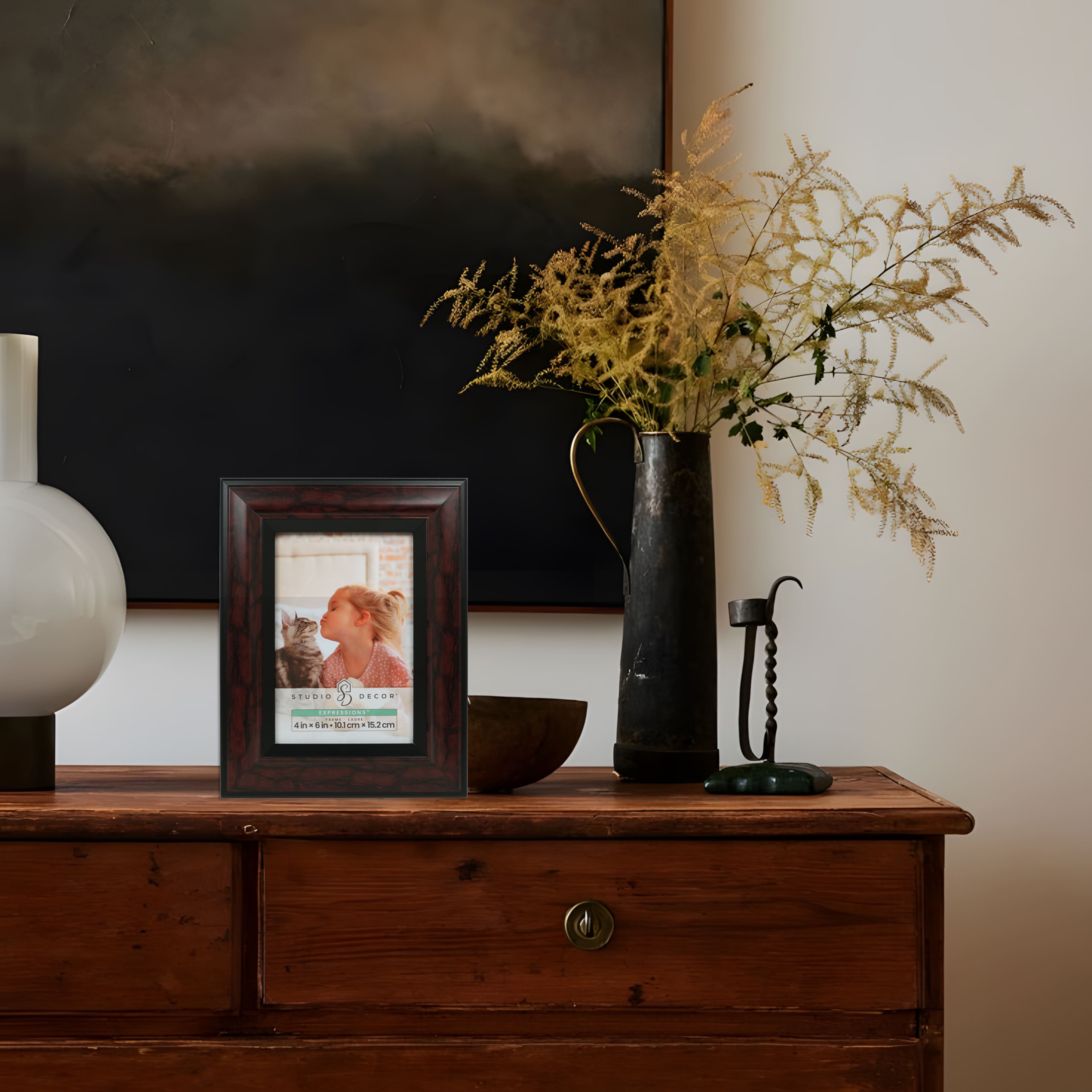 Expressions™ 4" x 6" Red Marble Finish Frame by Studio Décor®
