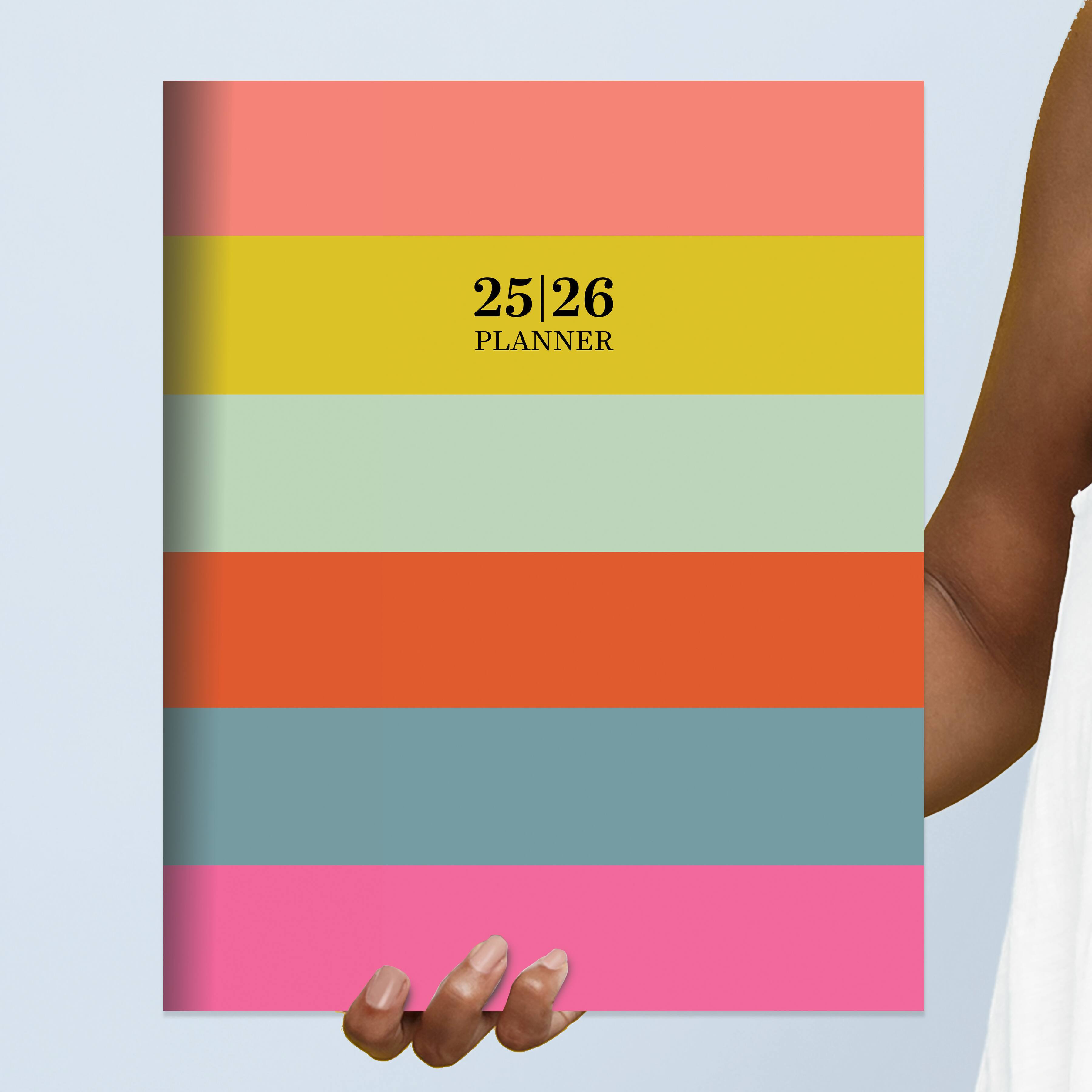 TF Publishing 2025-2026 Super Stripe Large Monthly Planner