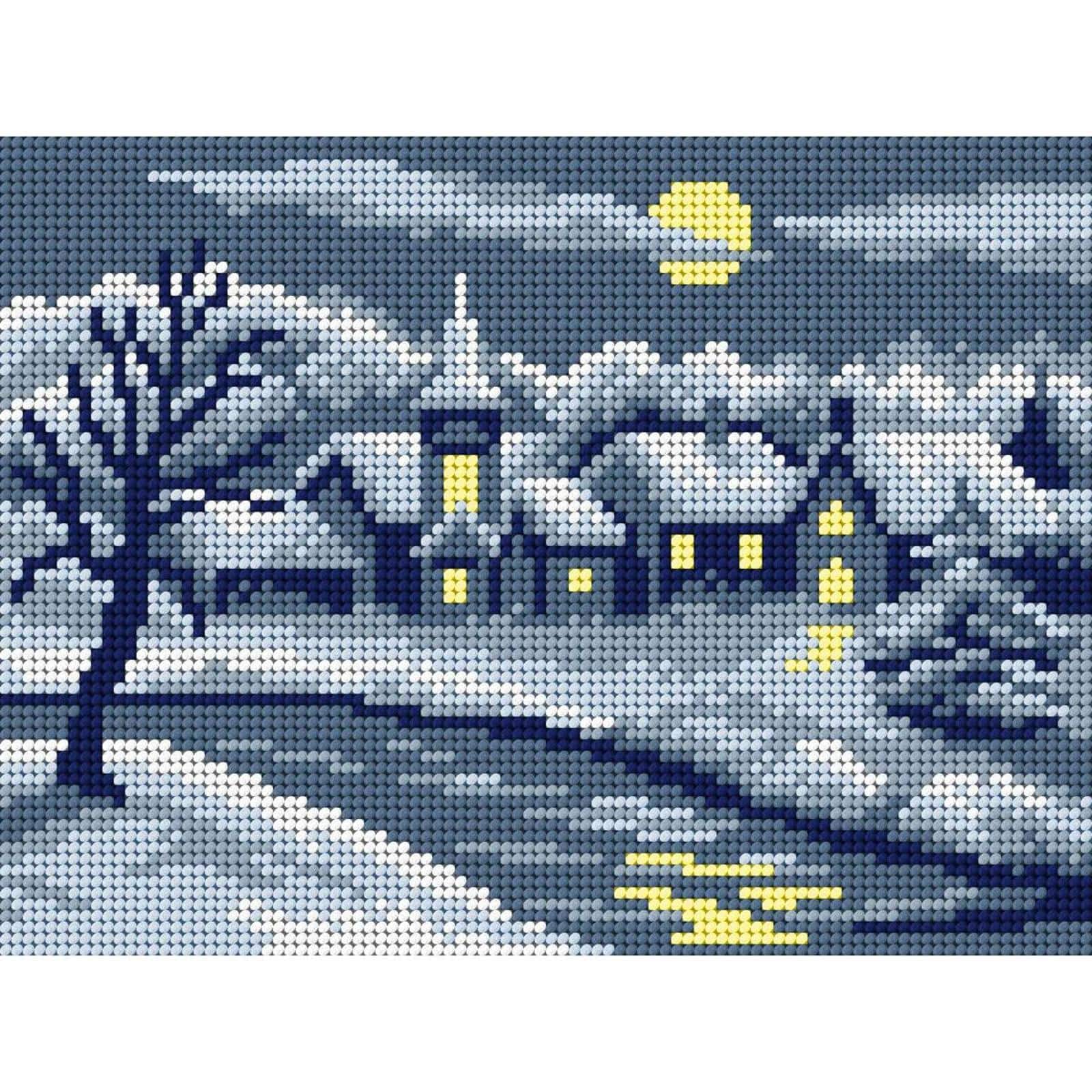 Orchidea Winter Landscape with A River Gobelin Canvas Kit