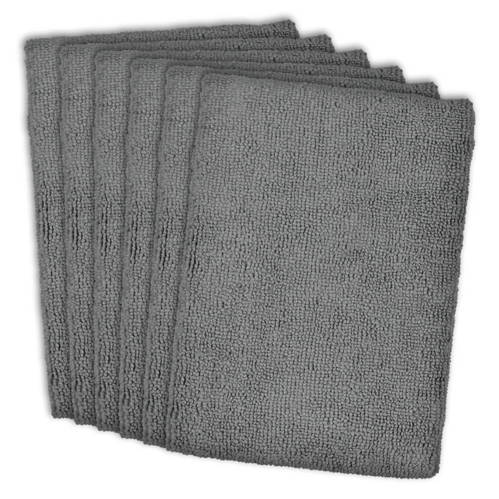 DII® Gray Essential Microfiber Dishtowels, 6ct.