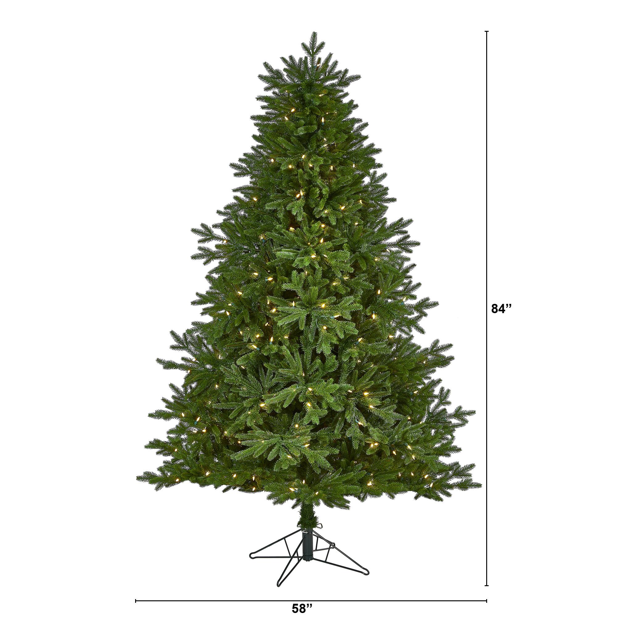 7ft. Pre-Lit Nova Scotia Fir Real Touch Artificial Christmas Tree, Warm White LED Lights