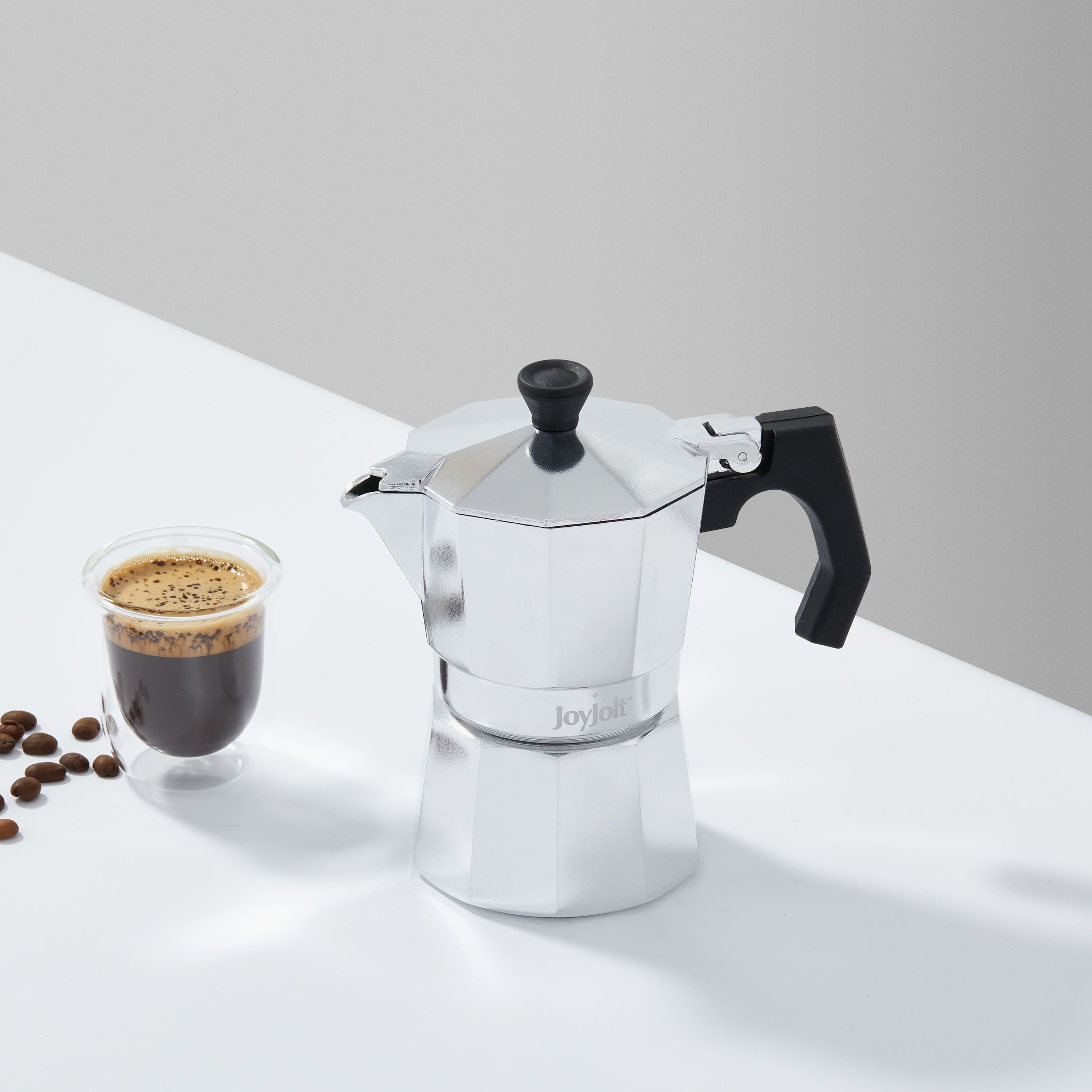 JoyJolt® Italian Moka Pot Cup Stovetop Aluminum Espresso Maker