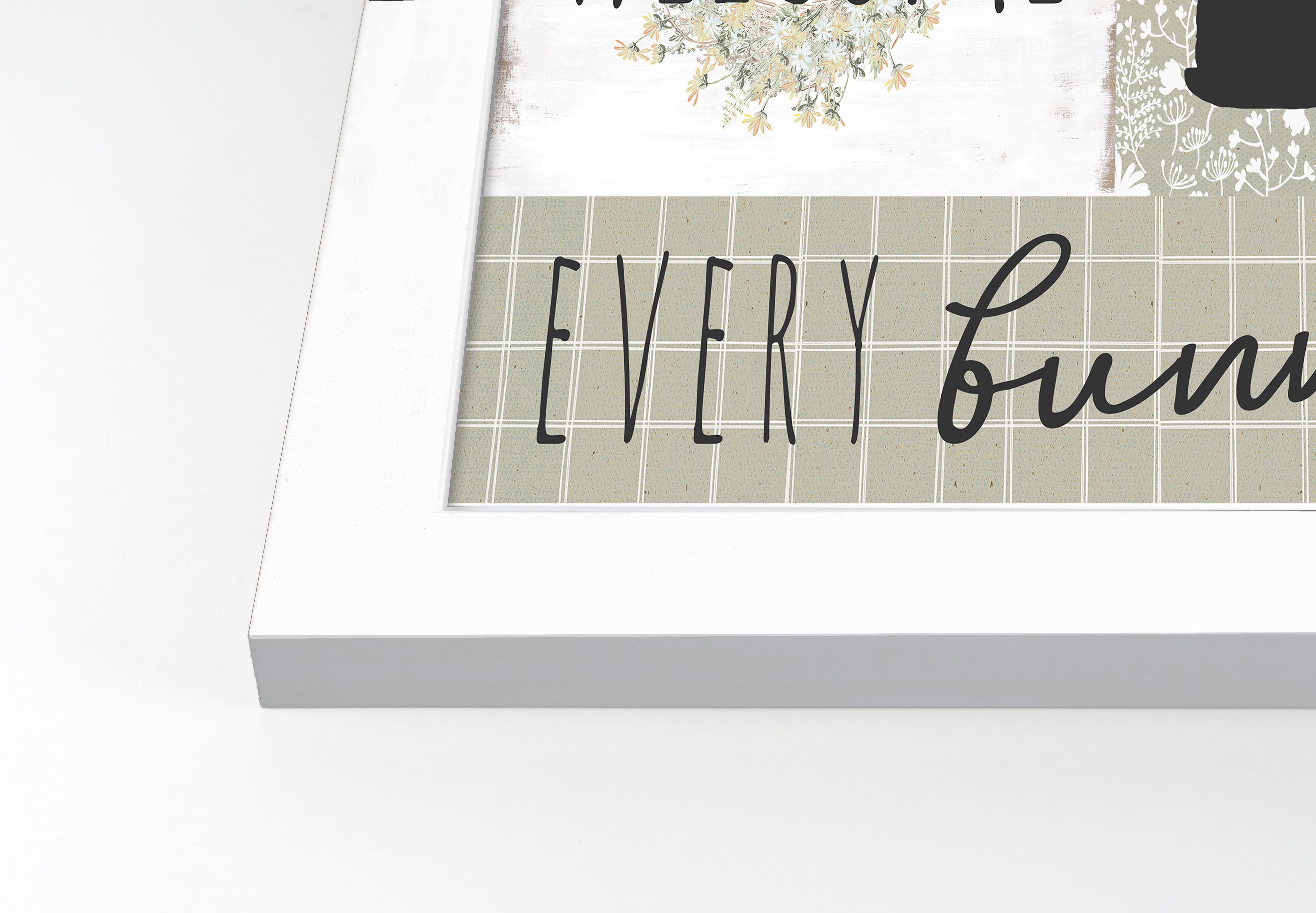 Every Bunny Collage 3 11" x 14" White Framed Print Under Plexiglass