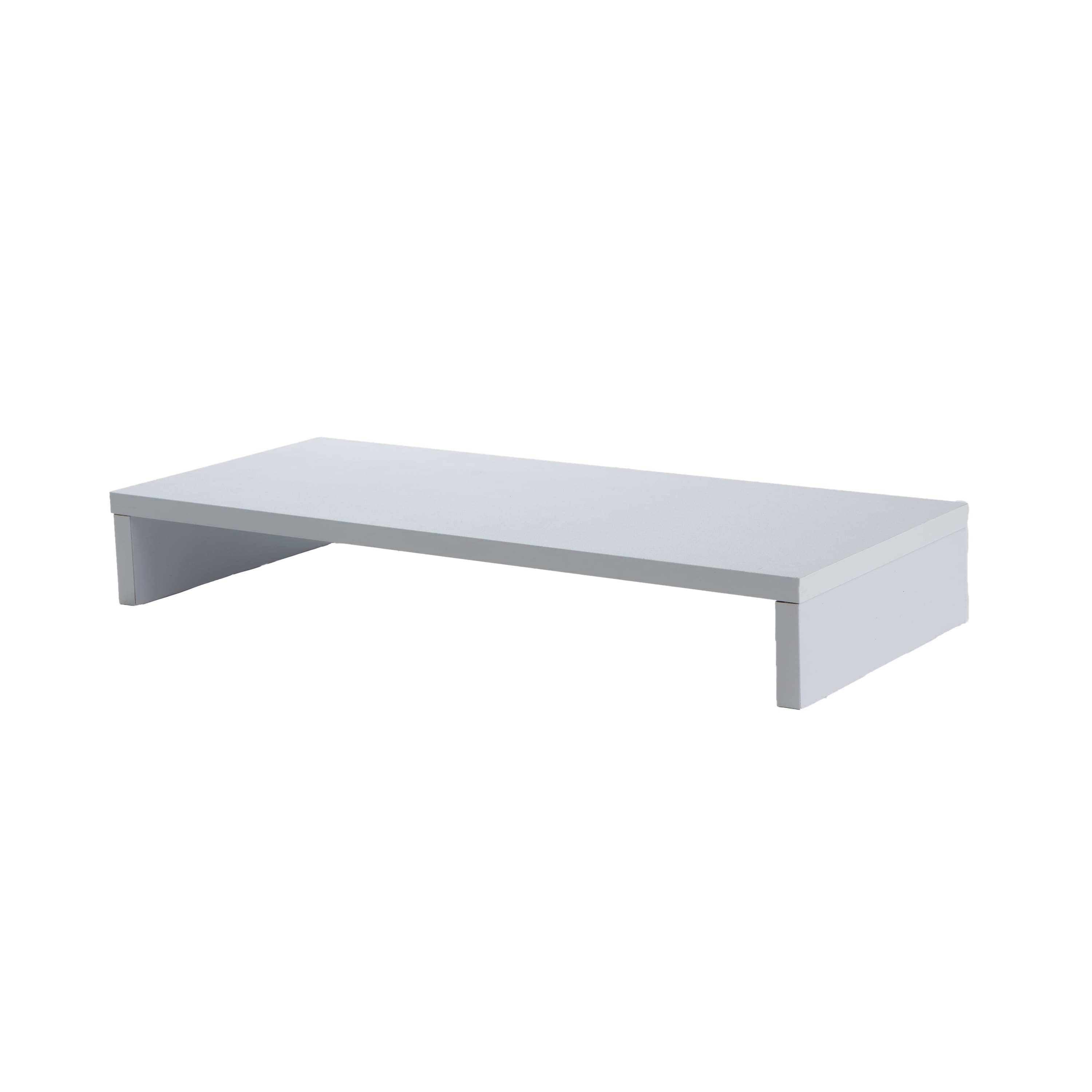 Mind Reader White Wooden Monitor Stand Riser