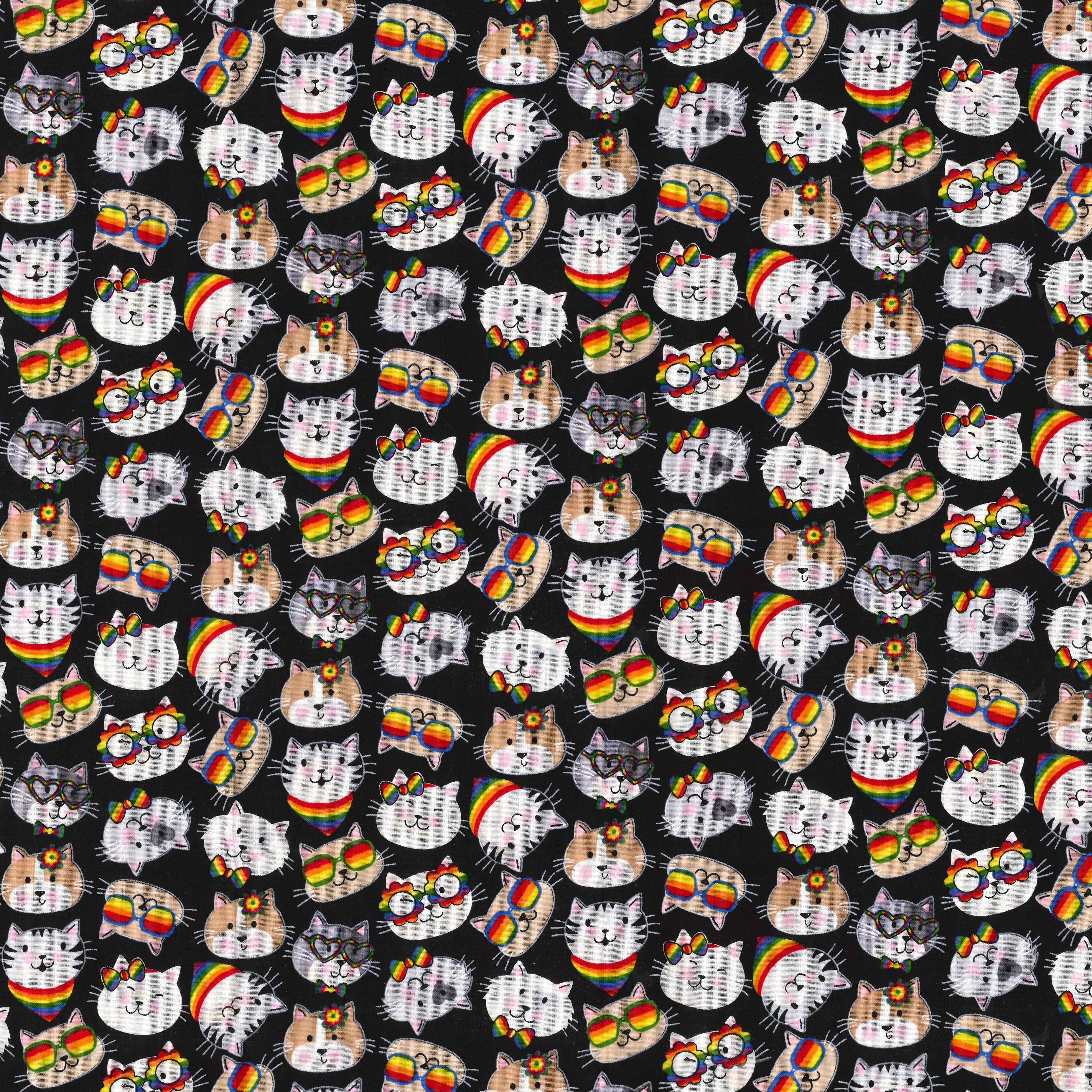 Fabric Traditions Cool Cats Toss Cotton Fabric
