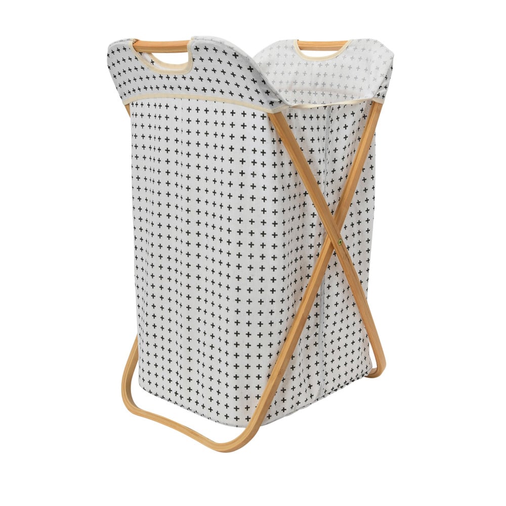 Household Essentials Krussh Bamboo X Frame Hamper (Cross)