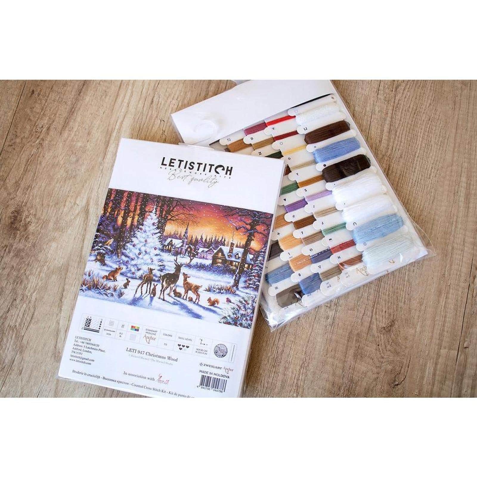Letistitch Christmas Wood Counted Cross Stitch Kit