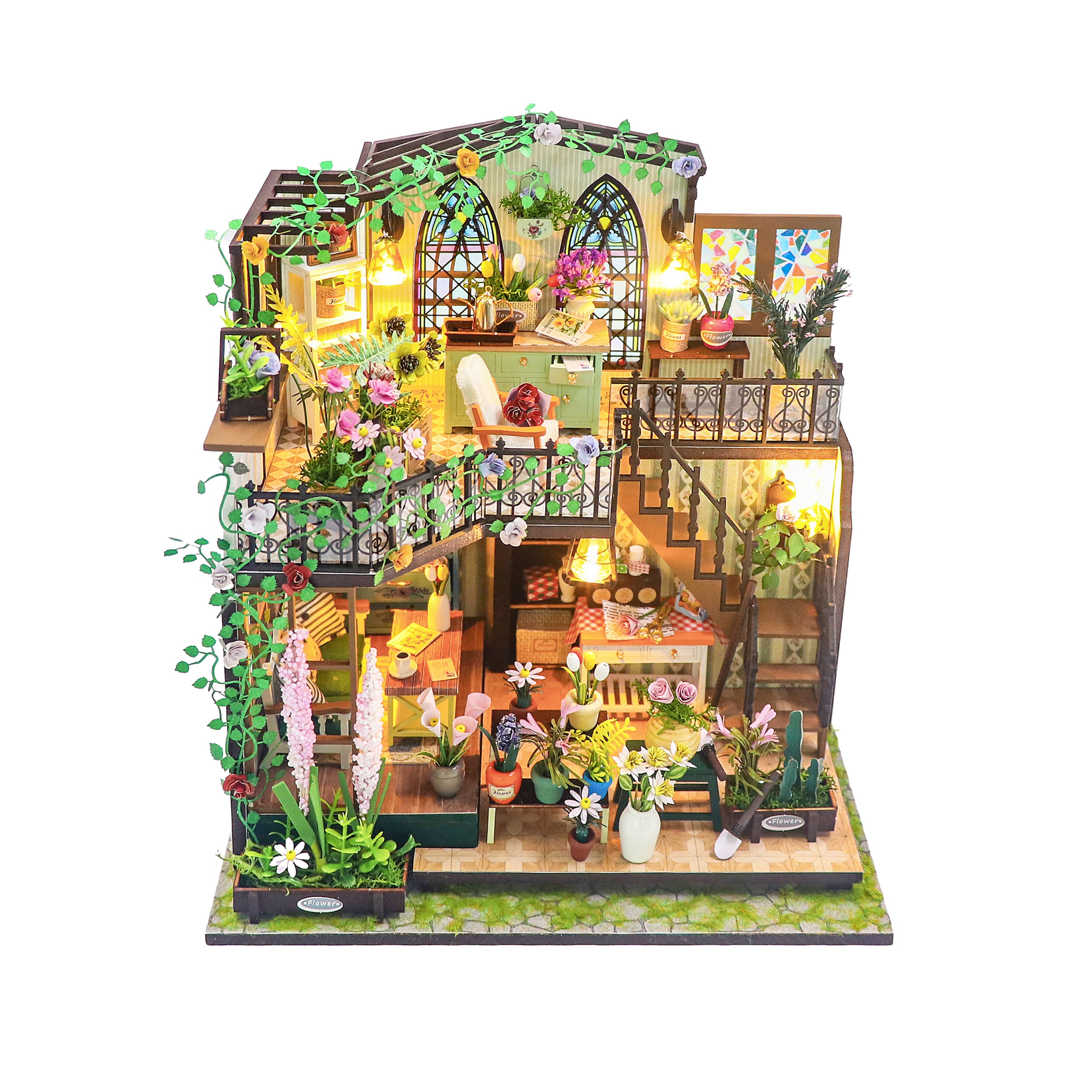 Sparkly Selections Daisy Flower House DIY Miniature Kit