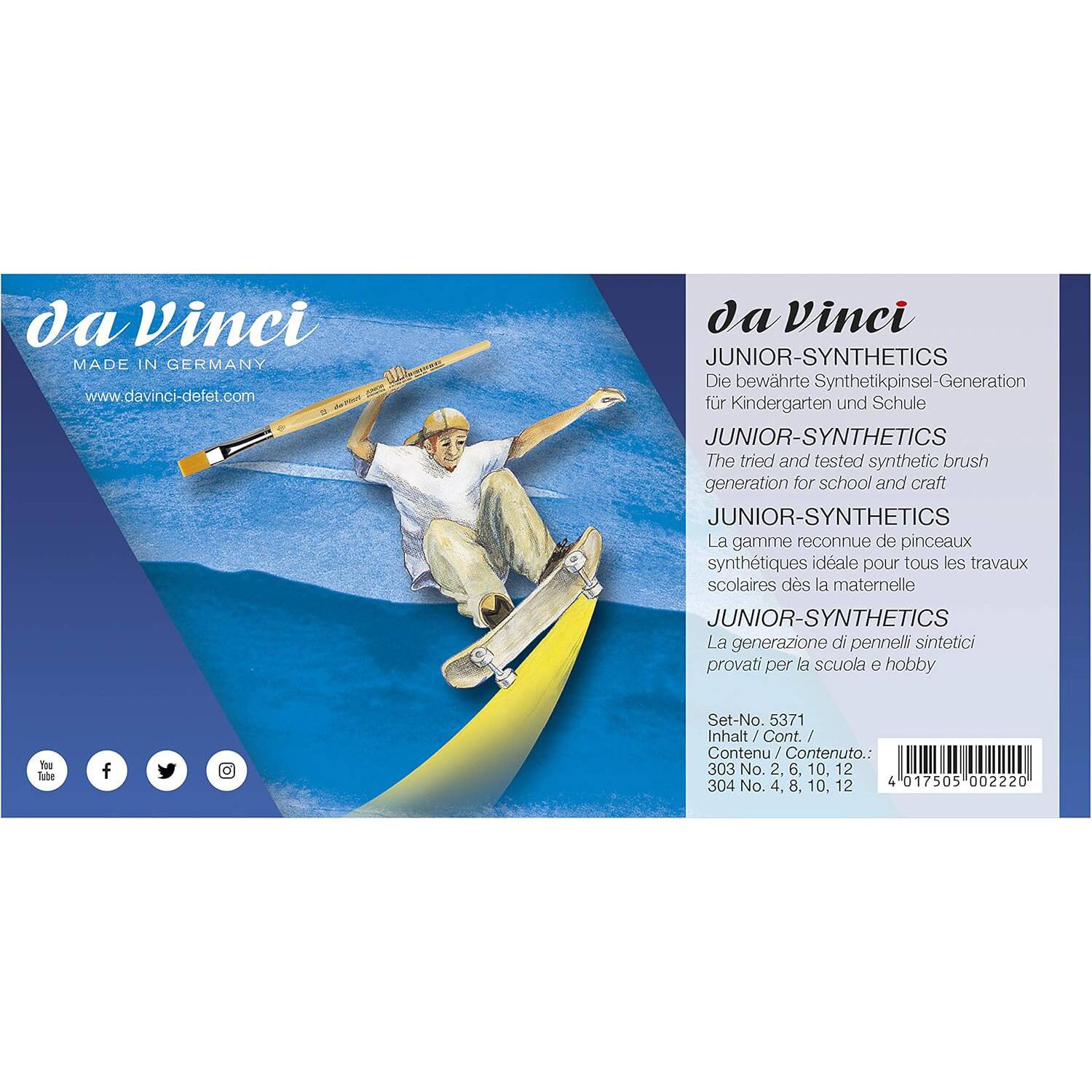 da Vinci JUNIOR Synthetics 8 Piece Brush Set