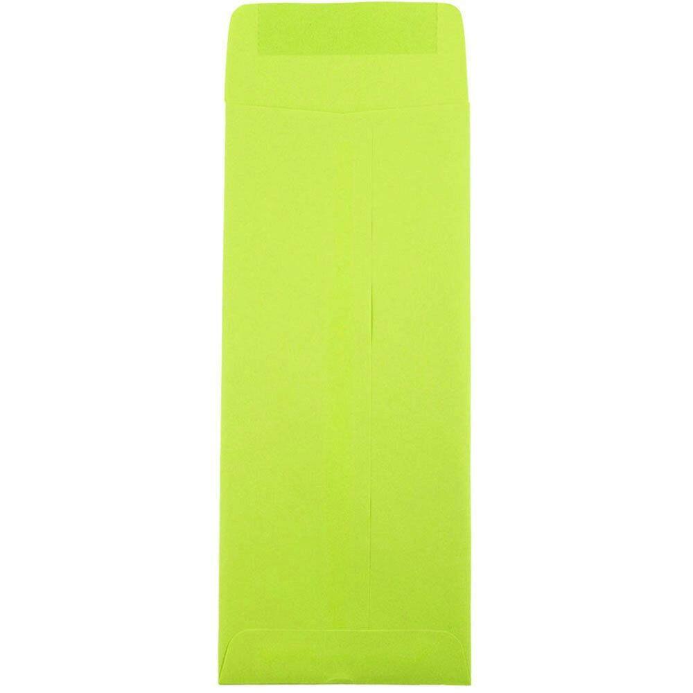 JAM Paper 4.75" x 11" Ultra Lime Green Policy Business Envelopes
