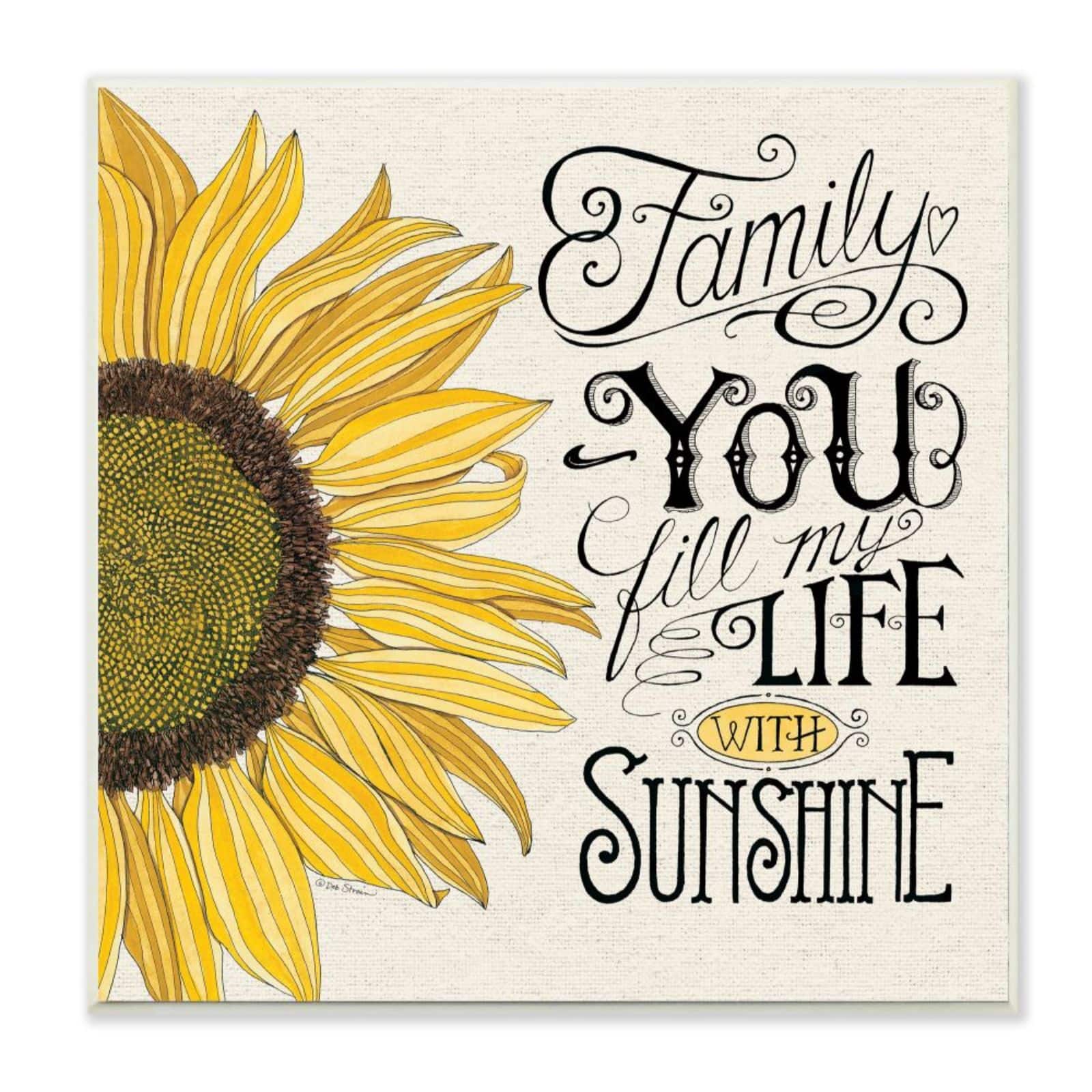 Stupell Industries You Fill My Life with Sunshine Wooden Wall Plaque