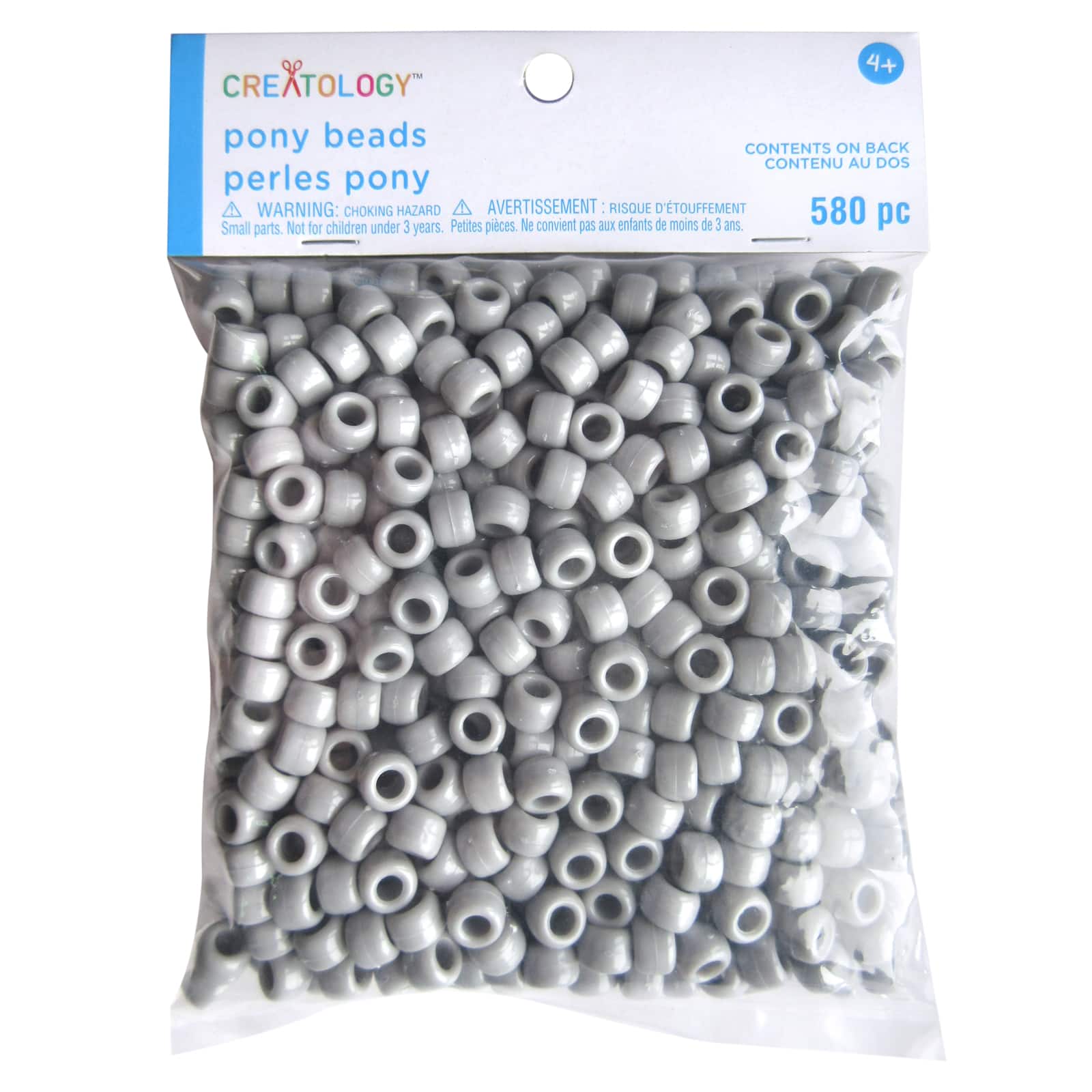 12 Packs: 580 ct. (6,960 total) Opaque Pony Beads By Creatology™, 6mm x 9mm