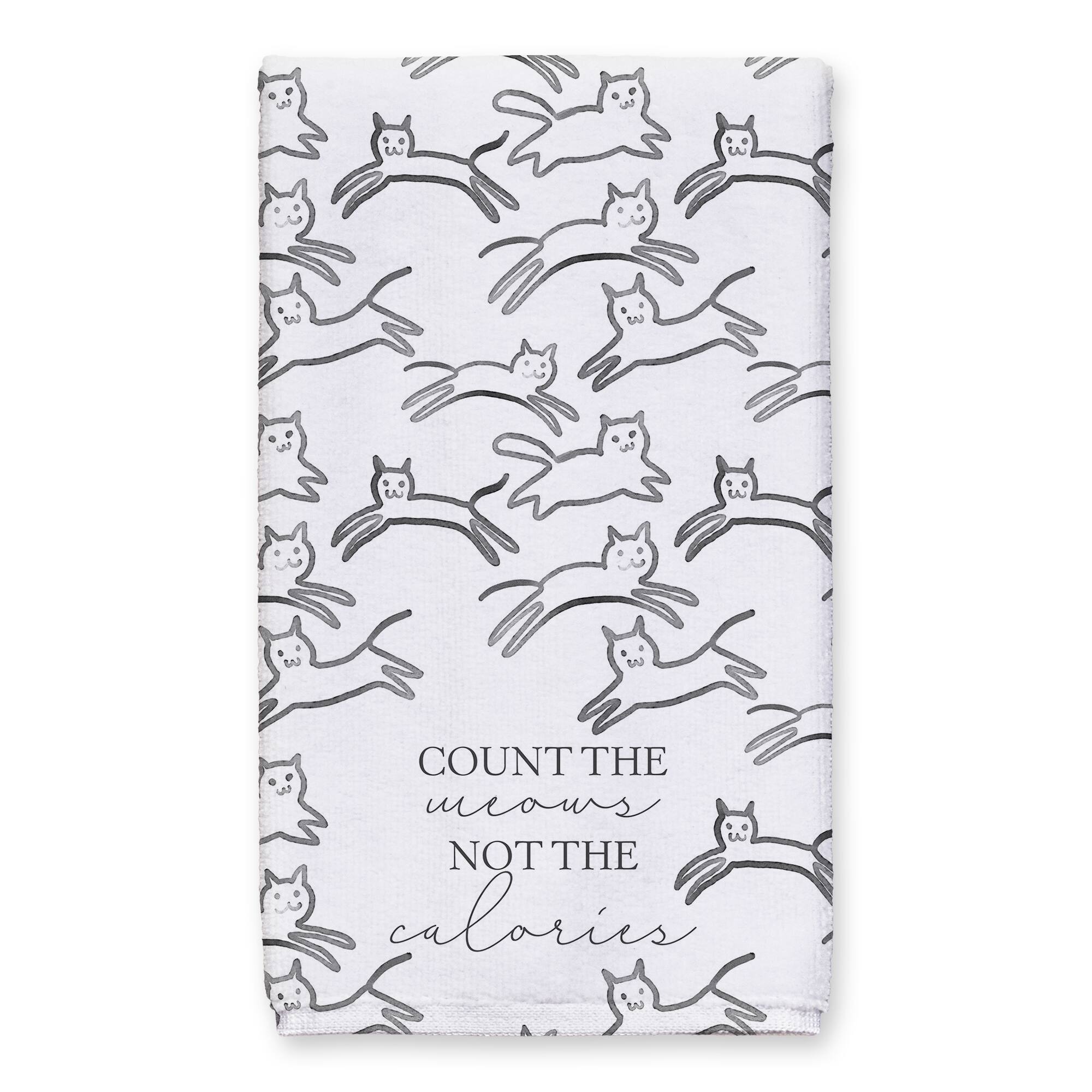 Count the Meows 16" x 25" Tea Towel - Set of 2