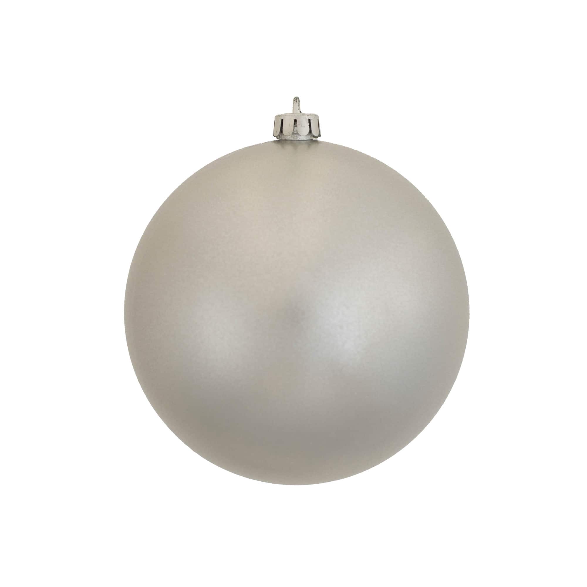 Vickerman 6" Silver Candy Ball Ornaments, 4ct.