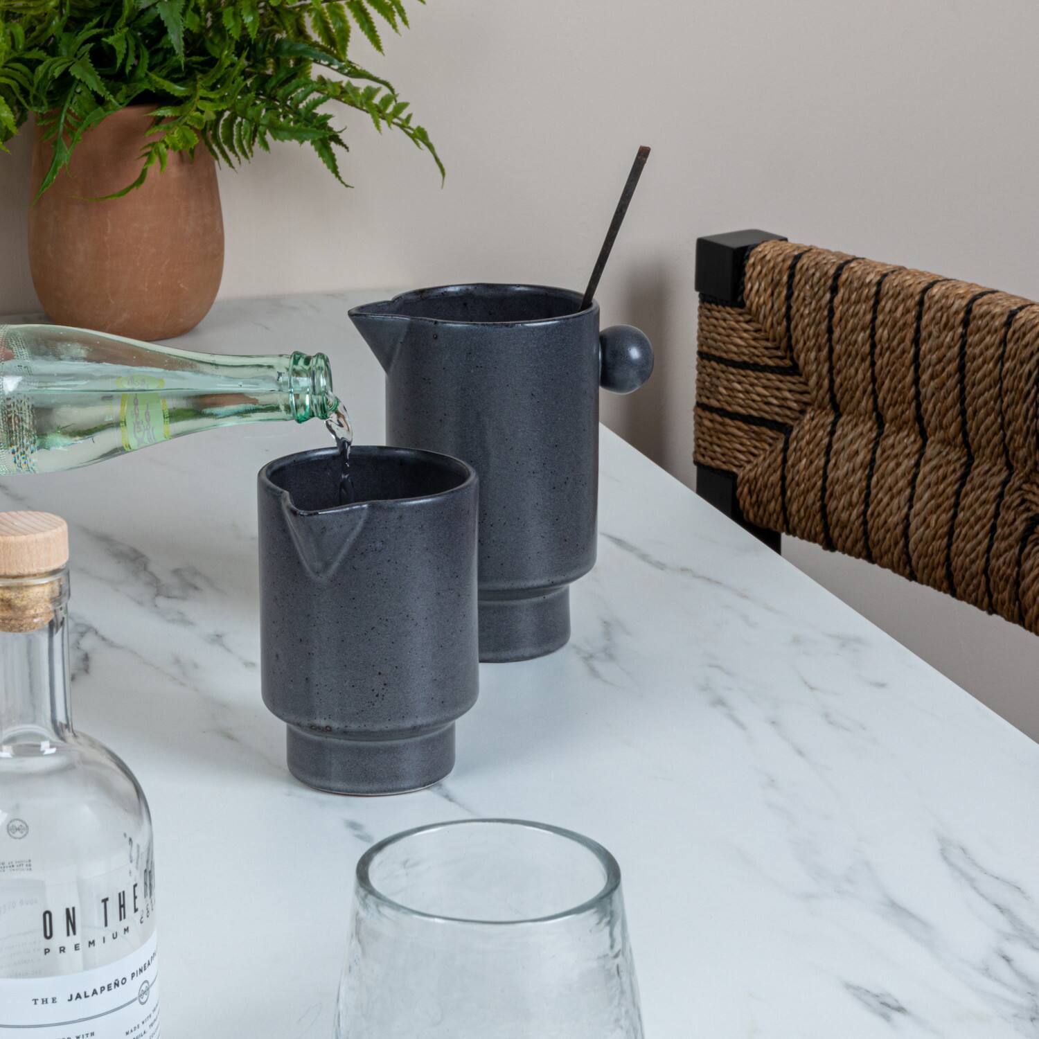 Hello Honey® Modern Stoneware Pitcher